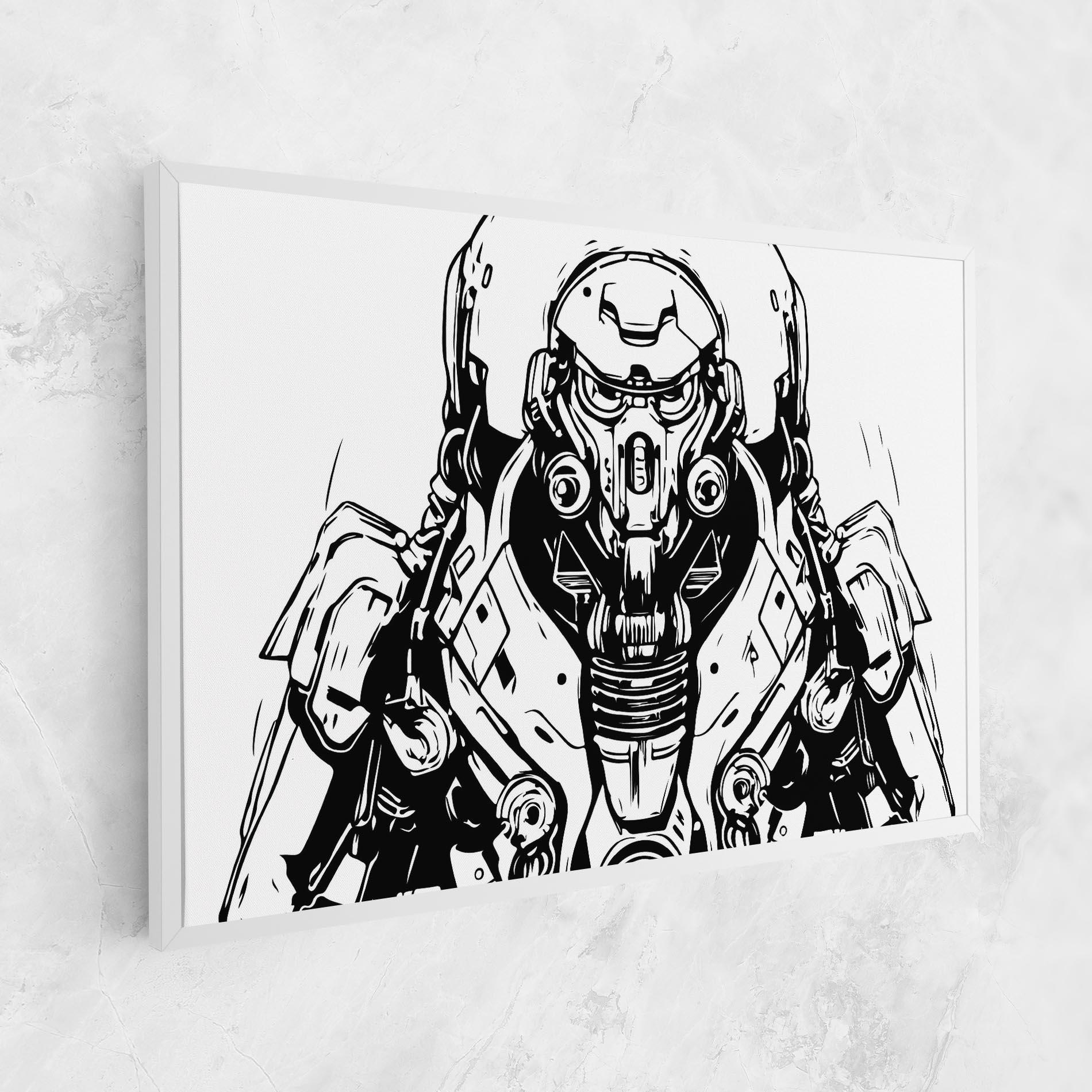 Leinwandbild Military Robot mockup 1