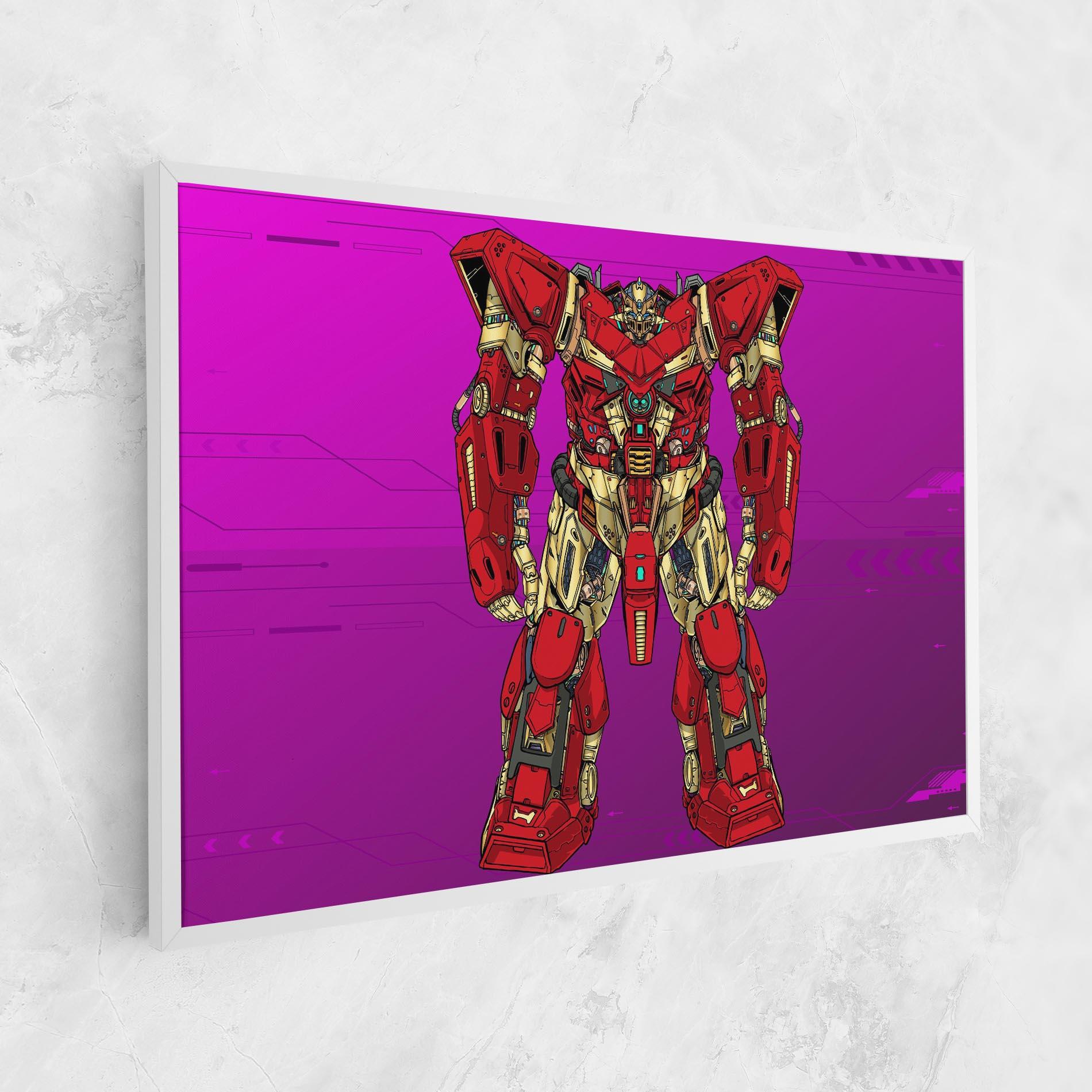 Leinwandbild Red Cream Robot mockup 1