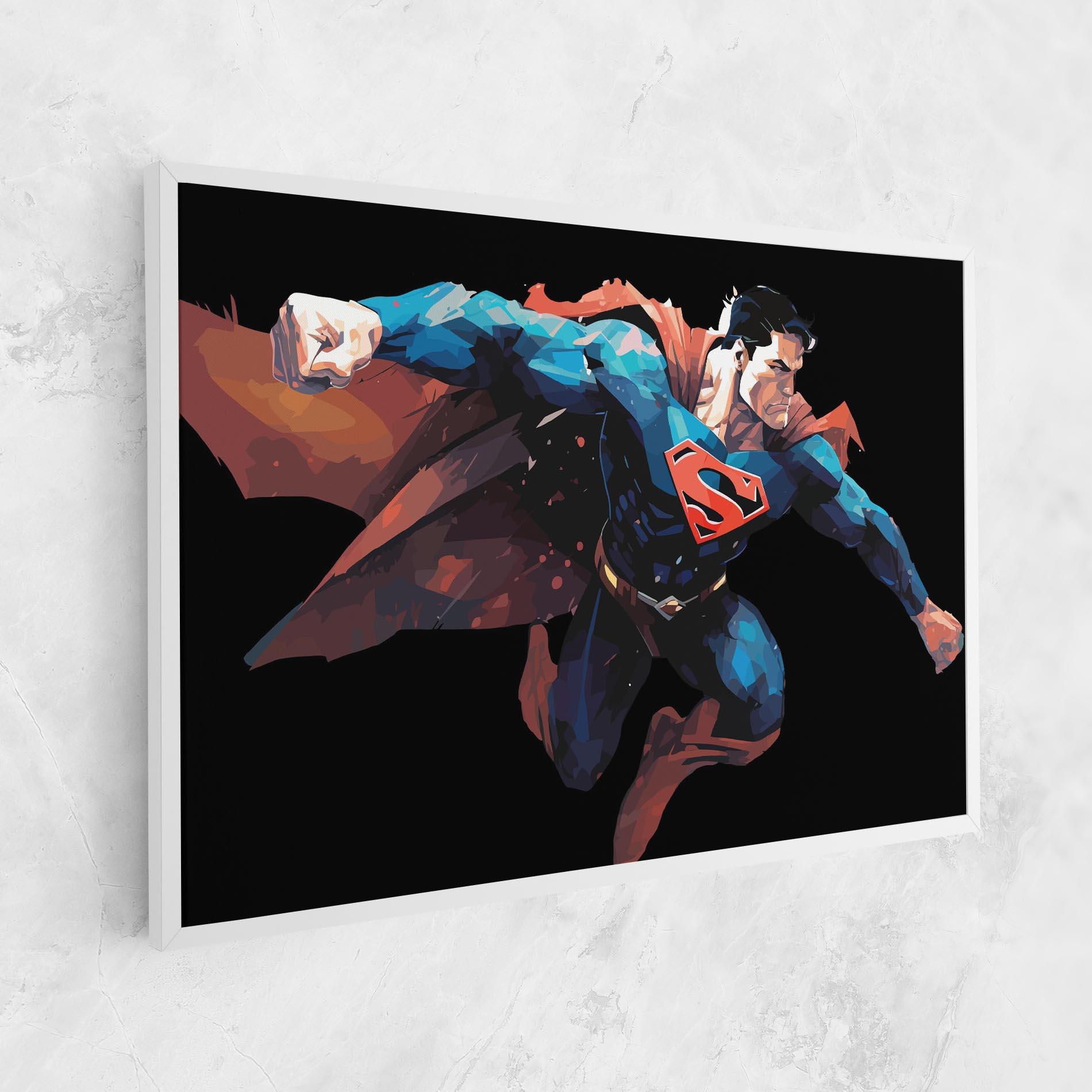 Leinwandbild Superman Jump mockup 1