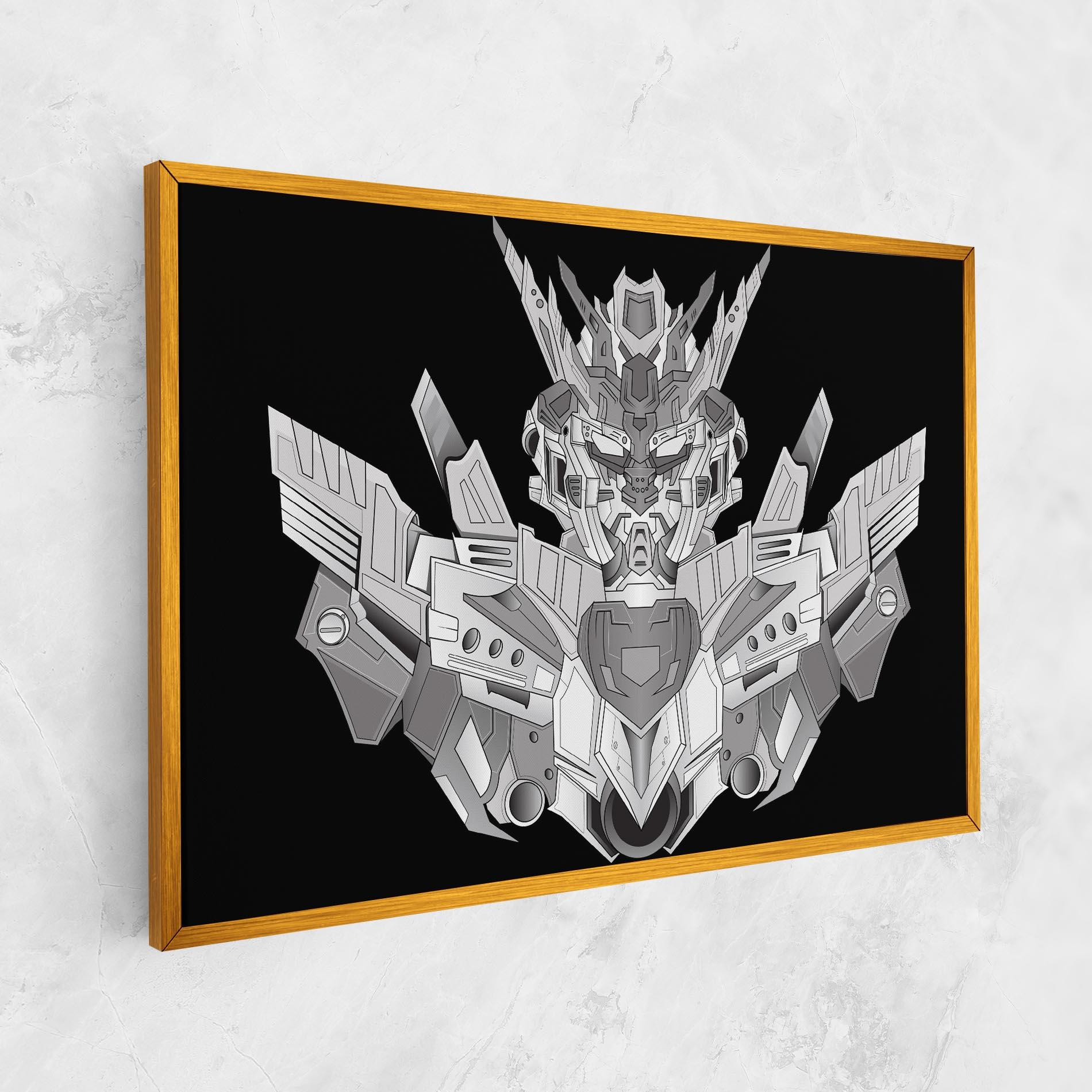 Leinwandbild Grey Robot mockup 1