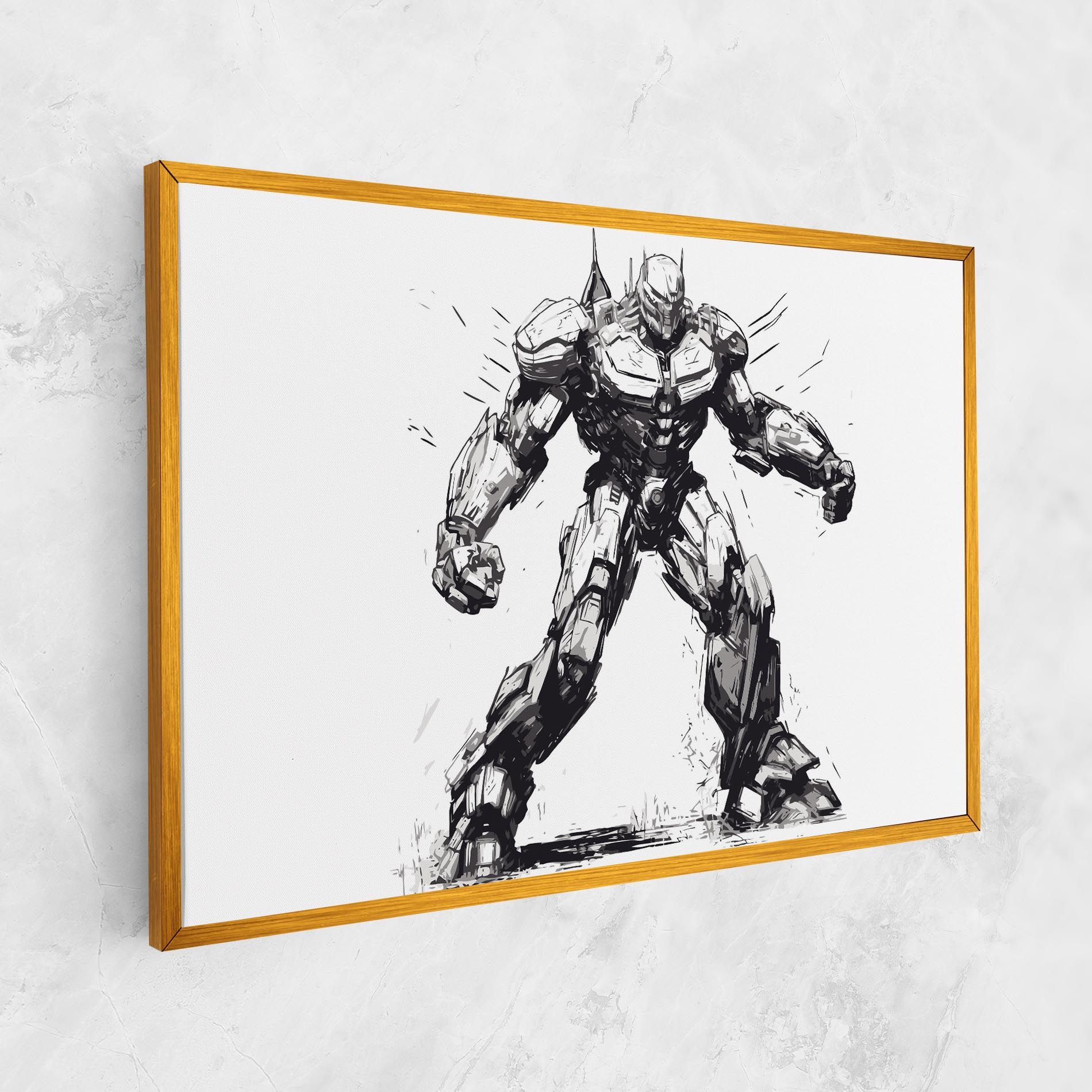 Grey White Robot mockup 1