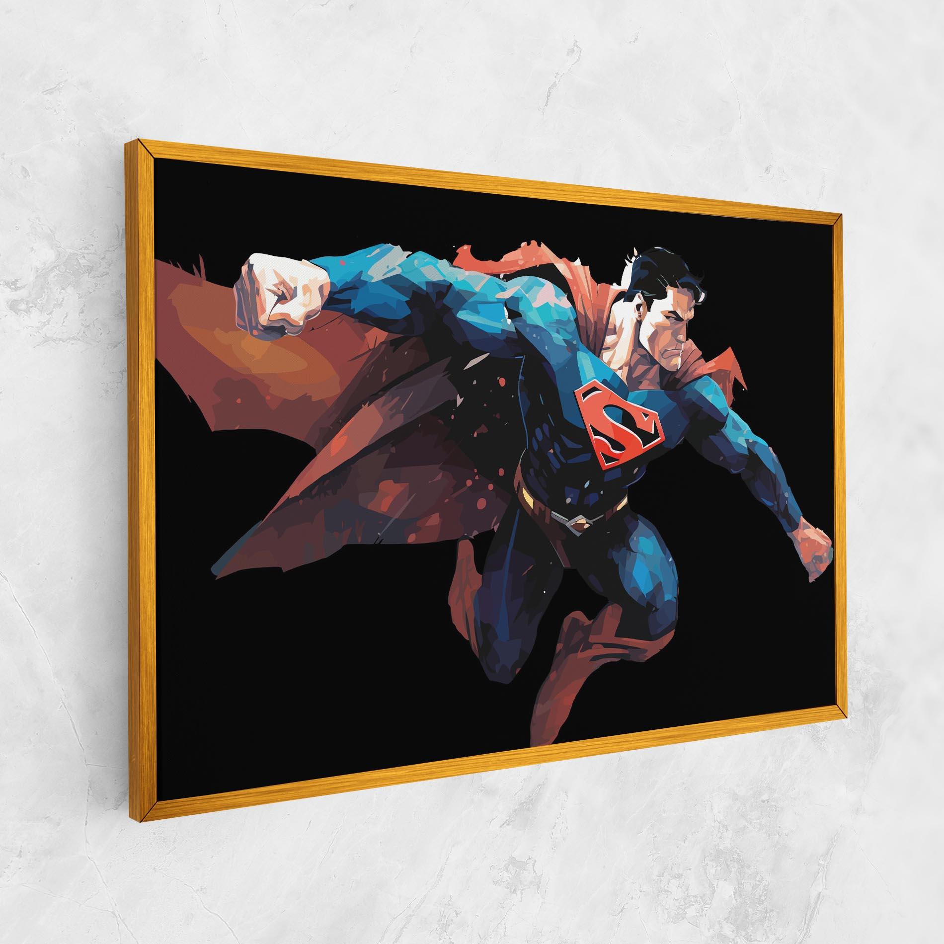 Leinwandbild Superman Jump mockup 1