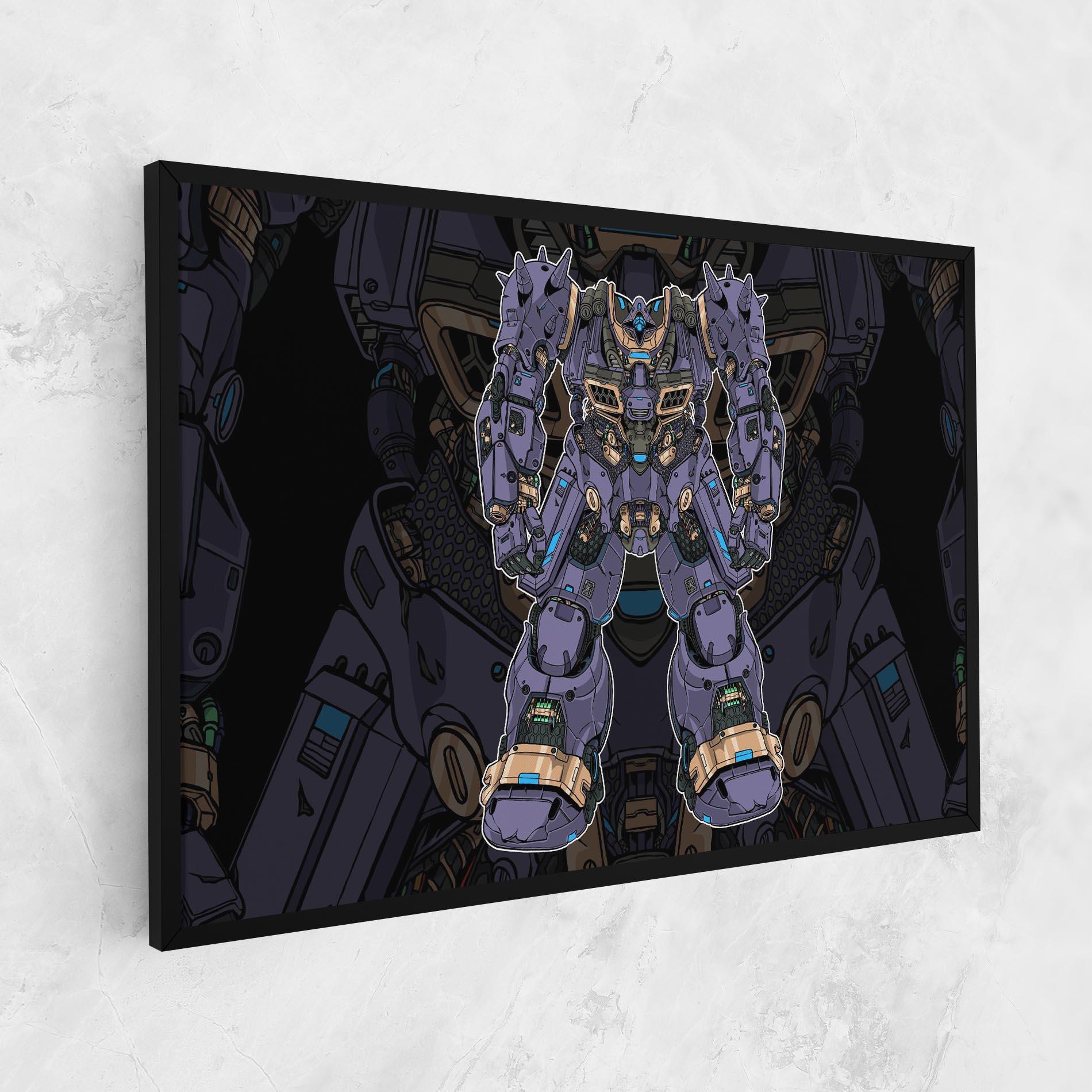 Leinwandbild Purple Cream Robot mockup 1