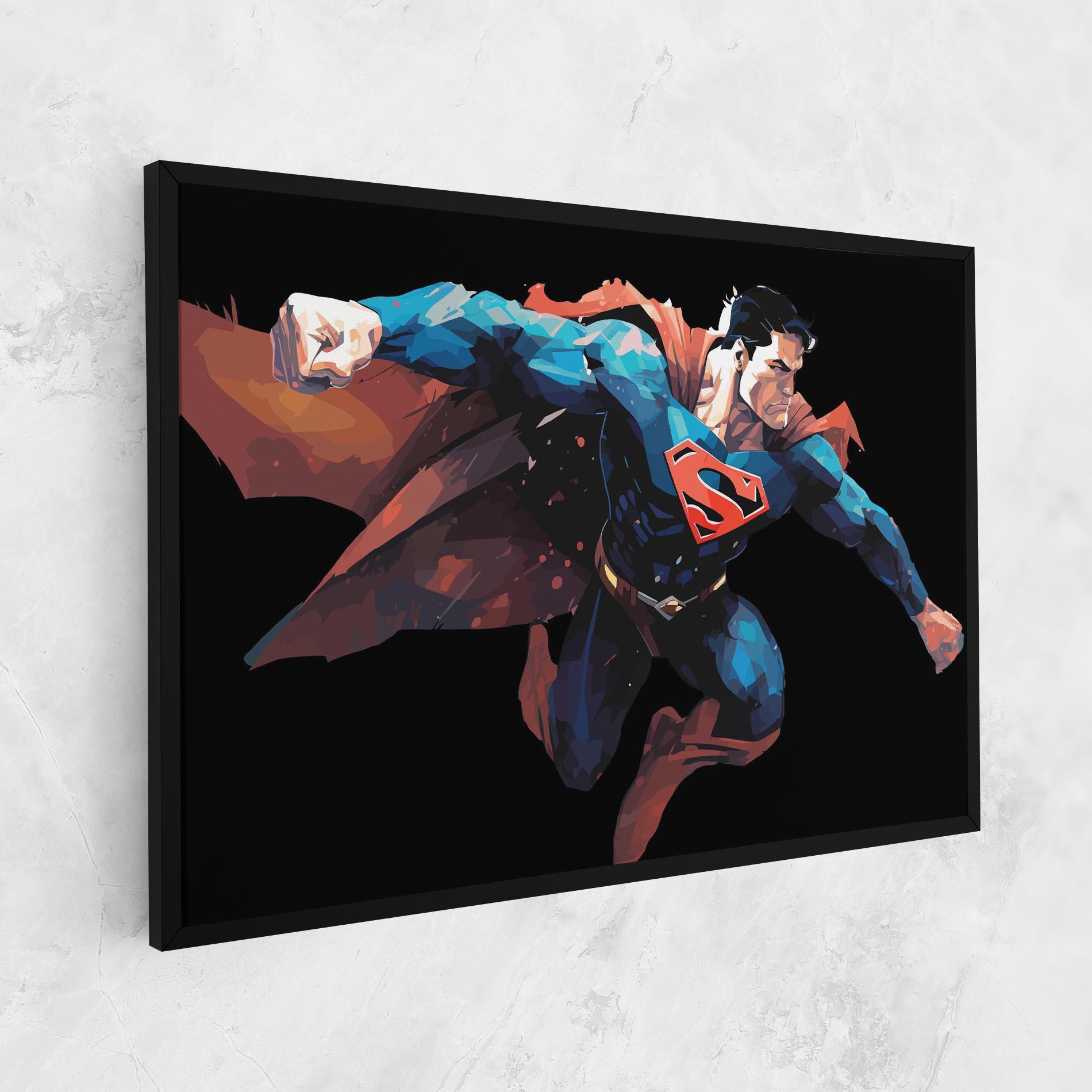 Leinwandbild Superman Jump mockup 1