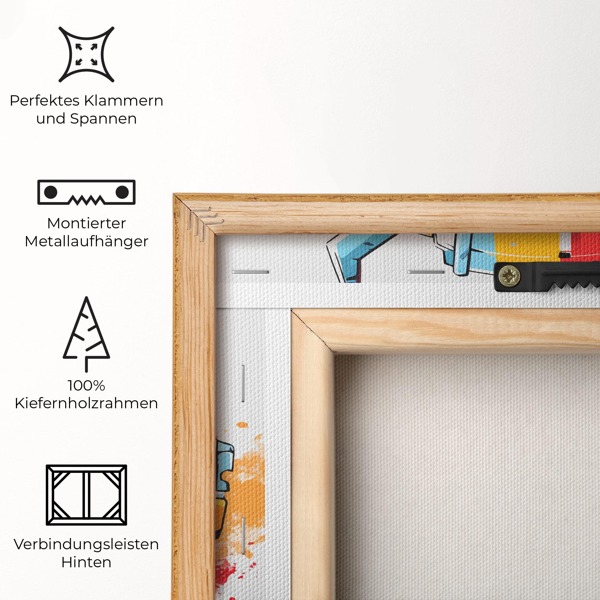 Leinwandbild Colorful Robot mockup 5