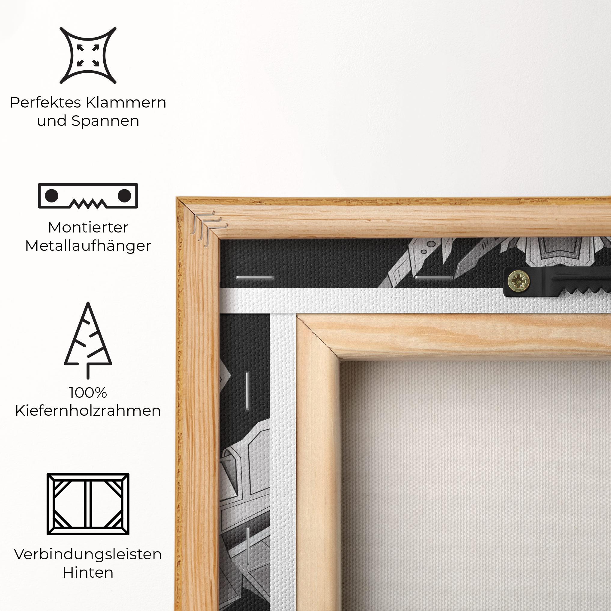 Leinwandbild Grey Robot mockup 5