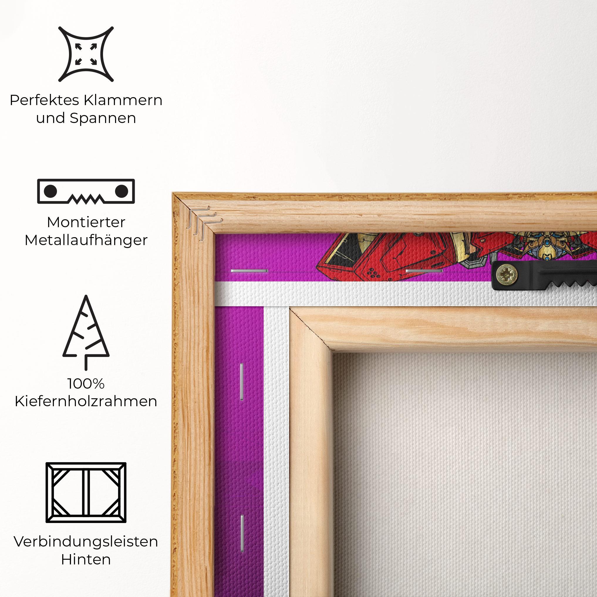 Leinwandbild Red Cream Robot mockup 5