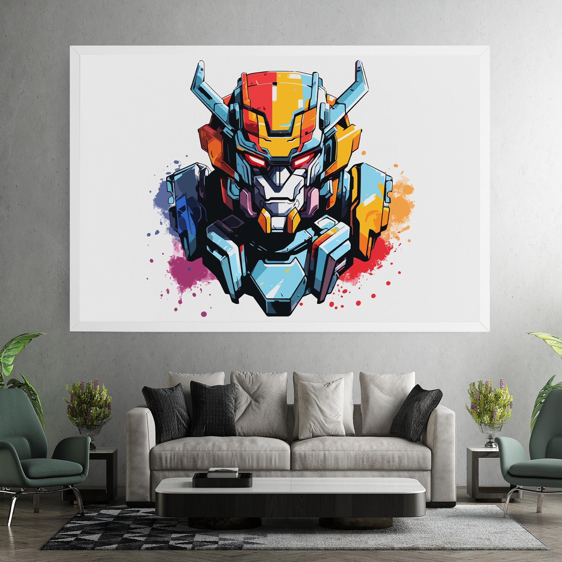 Leinwandbild Colorful Robot mockup 7