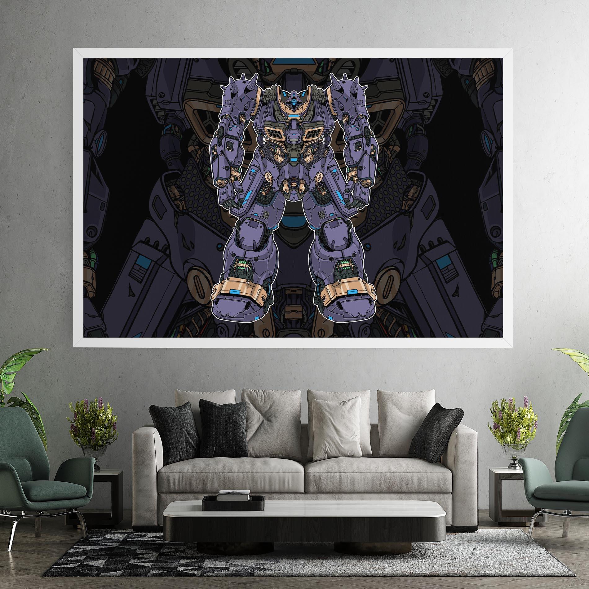 Leinwandbild Purple Cream Robot mockup 7