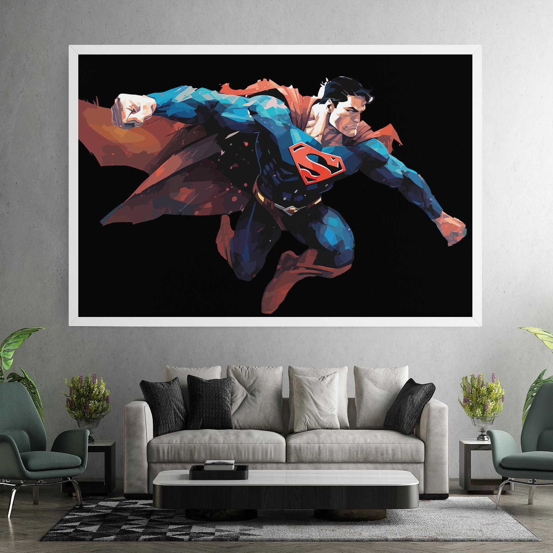 Leinwandbild Superman Jump mockup 7