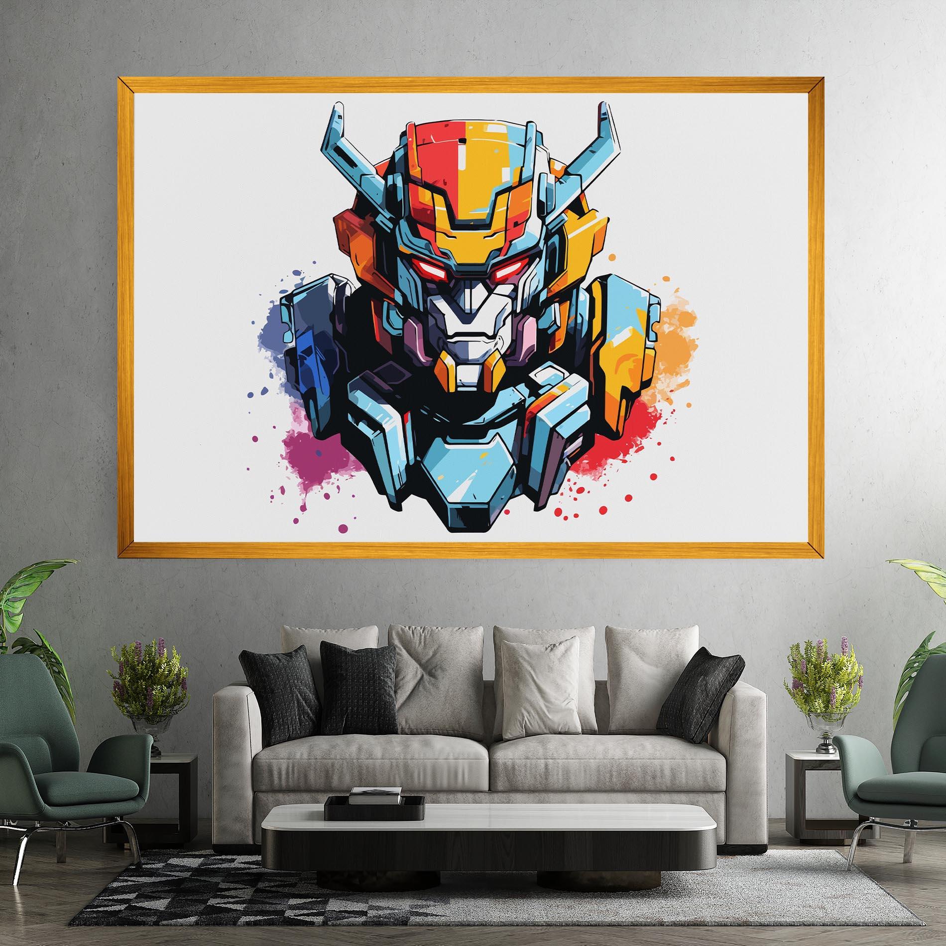 Leinwandbild Colorful Robot mockup 7