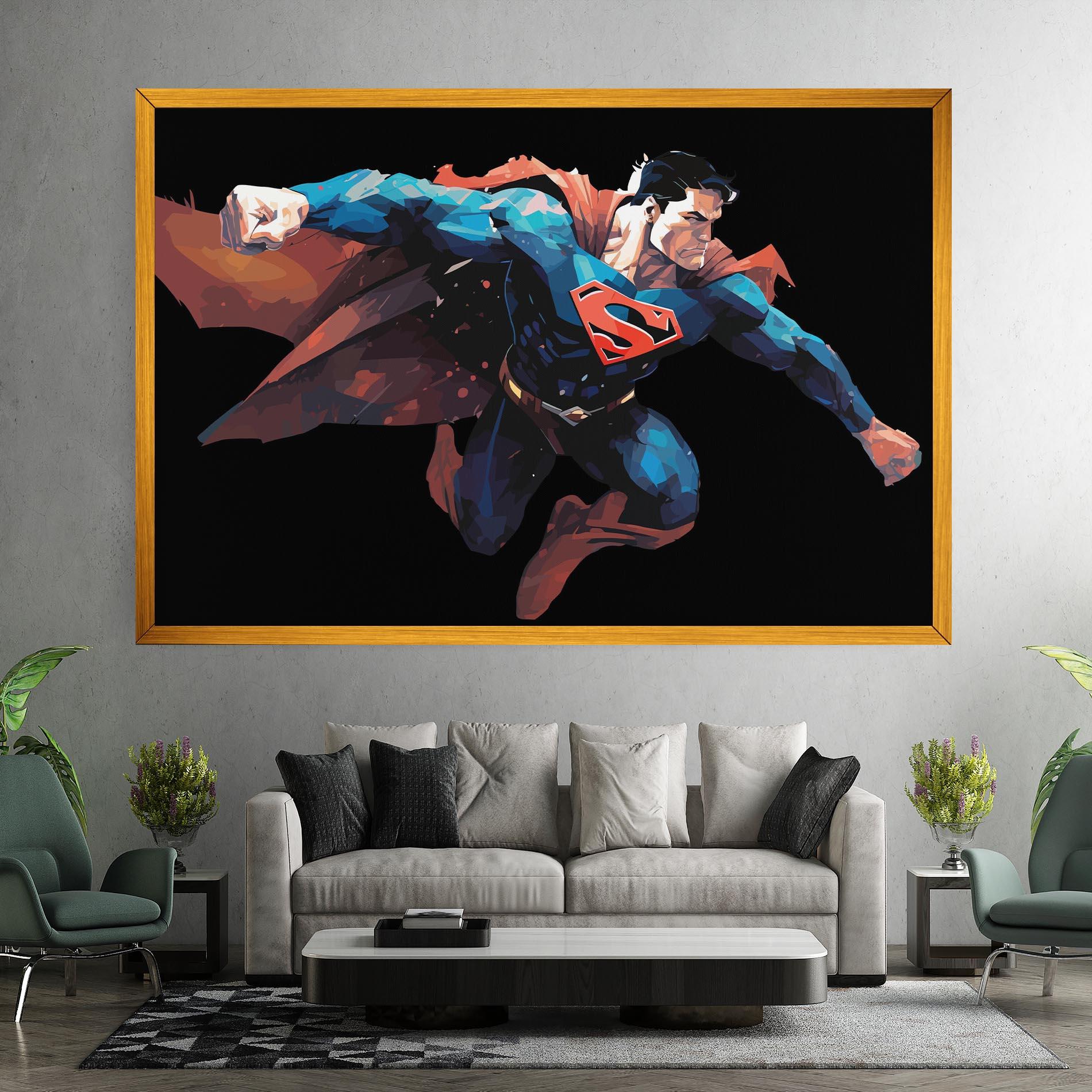 Leinwandbild Superman Jump mockup 7