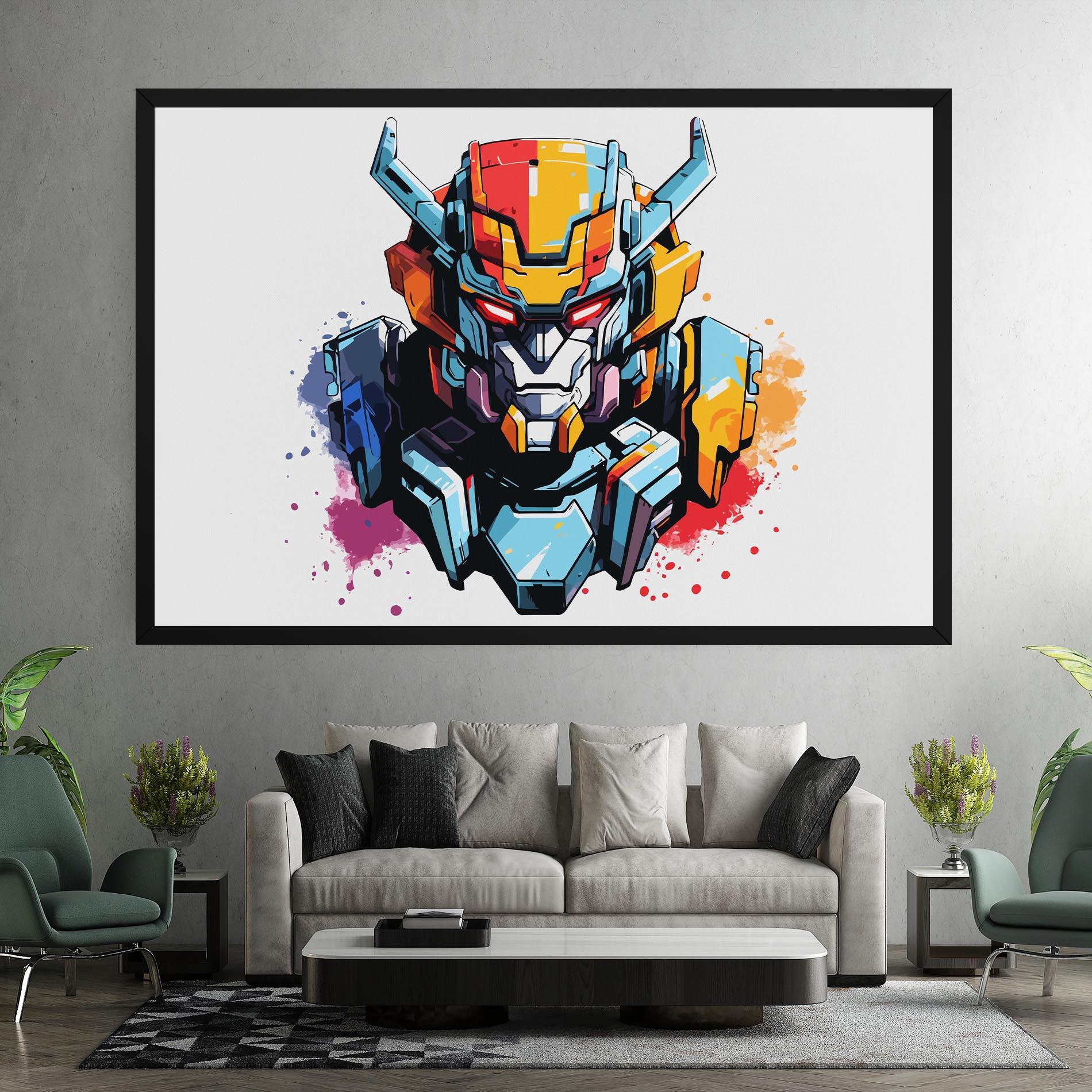 Leinwandbild Colorful Robot mockup 7