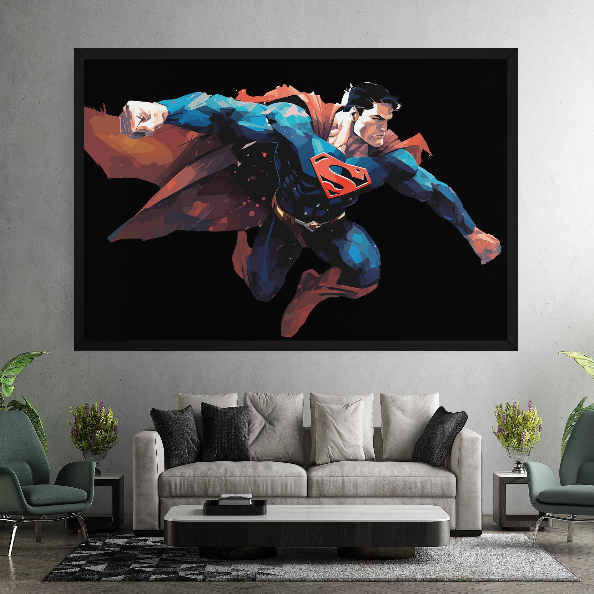 Leinwandbild Superman Jump mockup 7