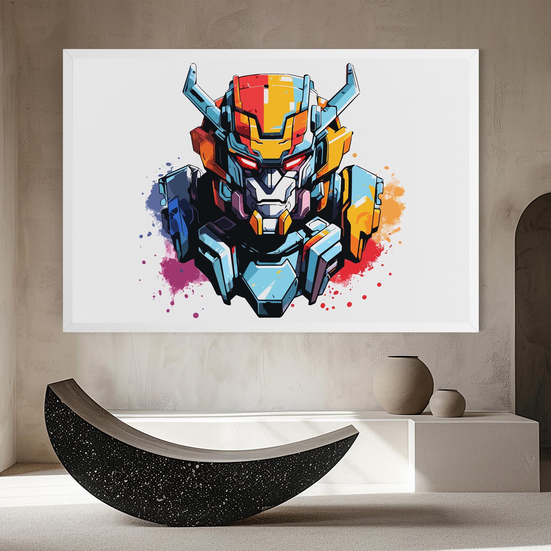 Leinwandbild Colorful Robot mockup 8