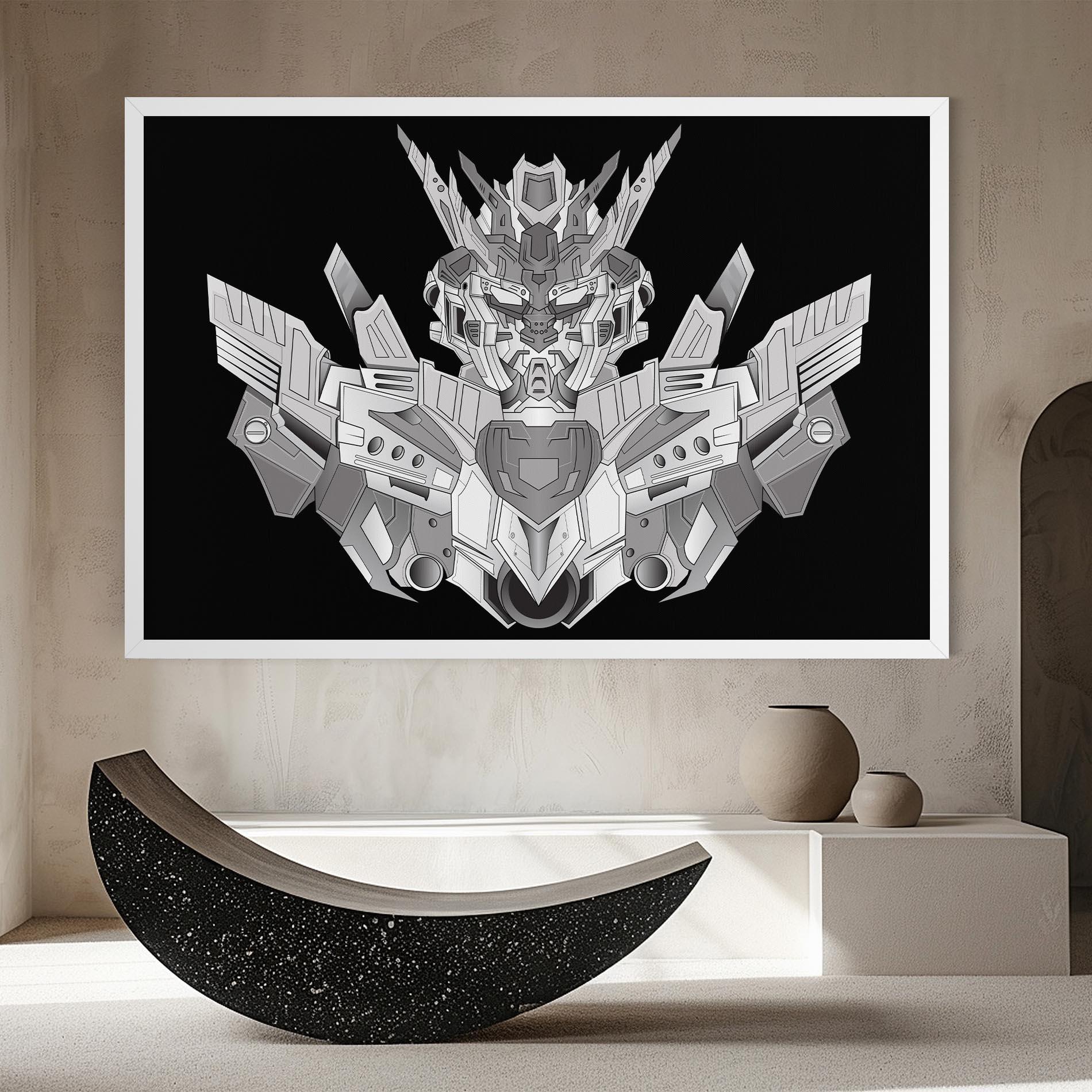 Leinwandbild Grey Robot mockup 8