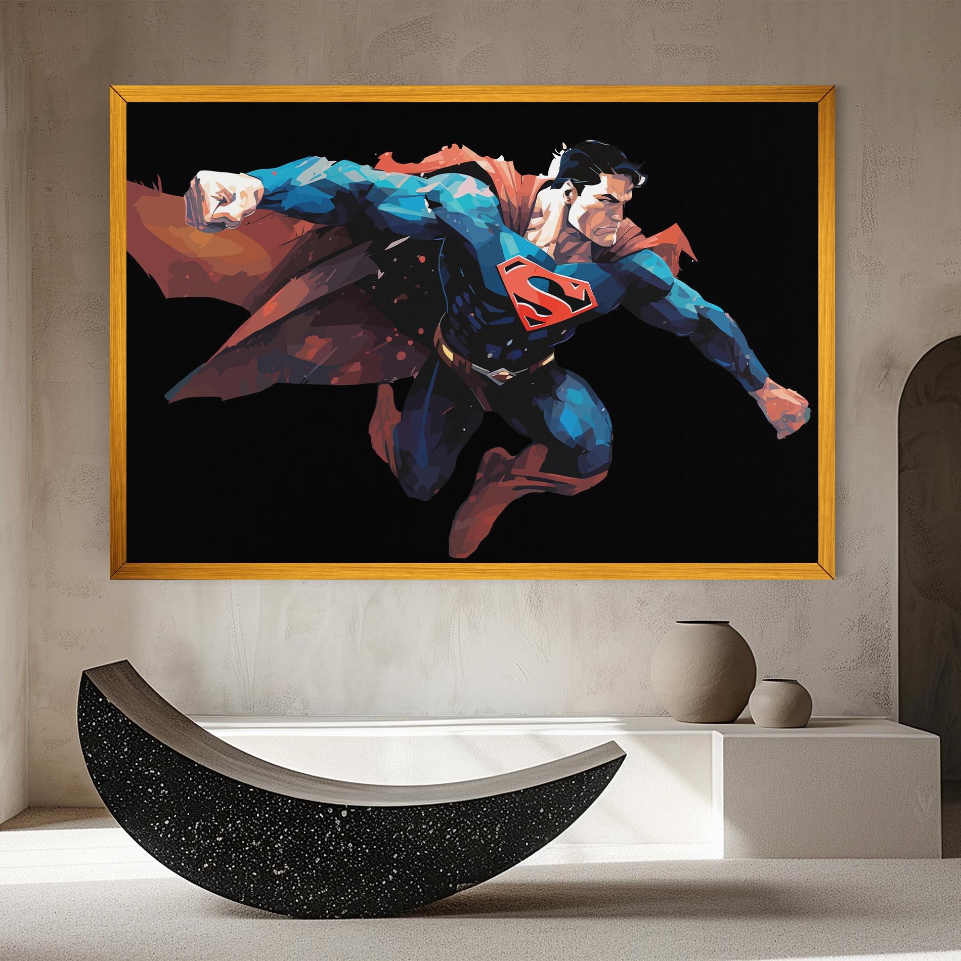 Leinwandbild Superman Jump mockup 8