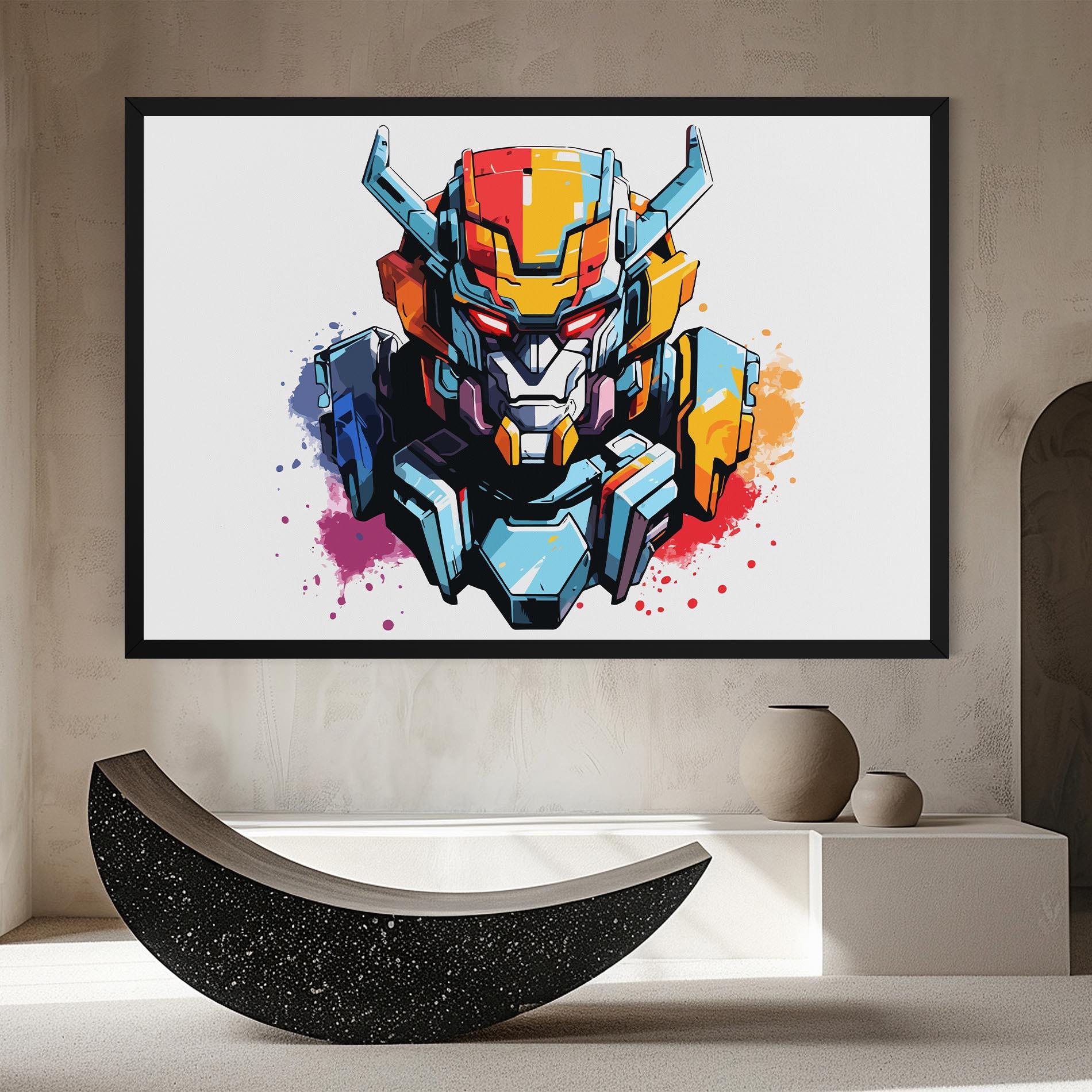 Leinwandbild Colorful Robot mockup 8
