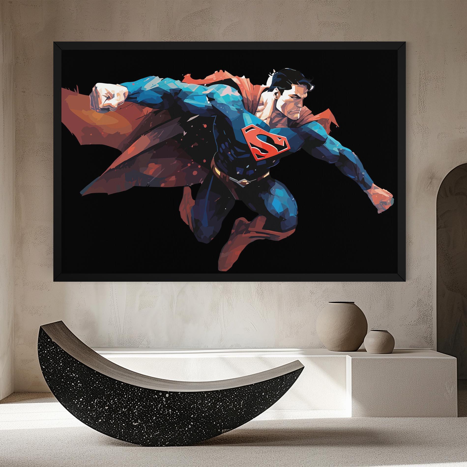 Leinwandbild Superman Jump mockup 8