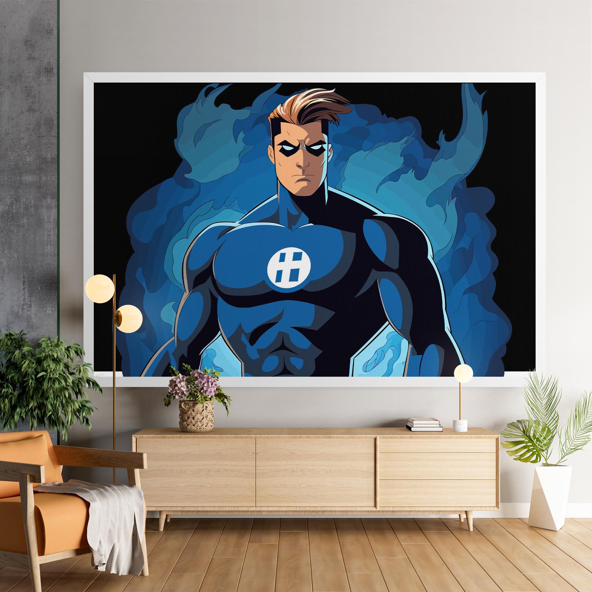 Leinwandbild Blue Hero mockup 9