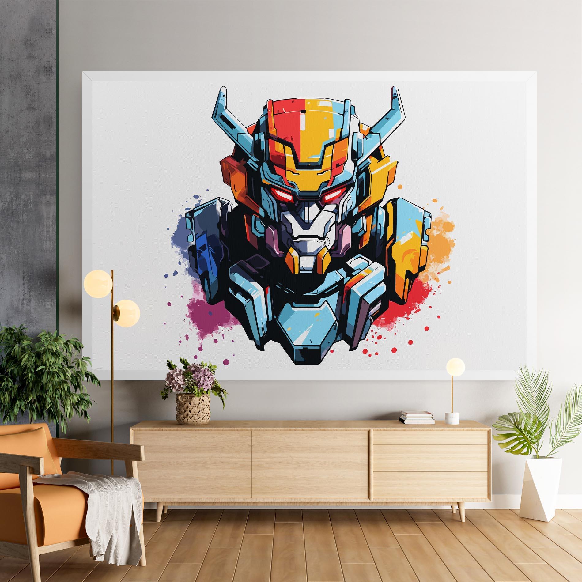 Leinwandbild Colorful Robot mockup 9