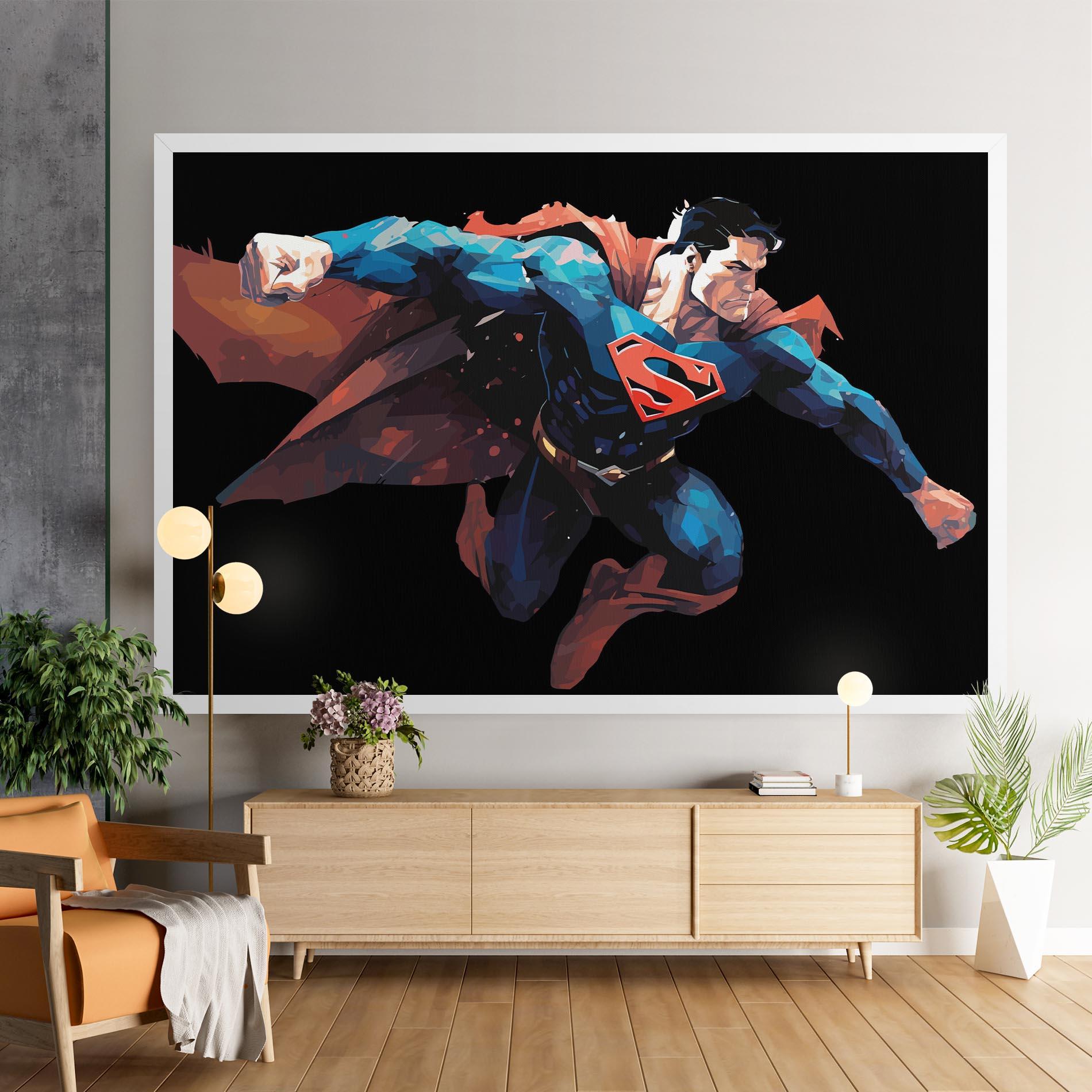 Leinwandbild Superman Jump mockup 9