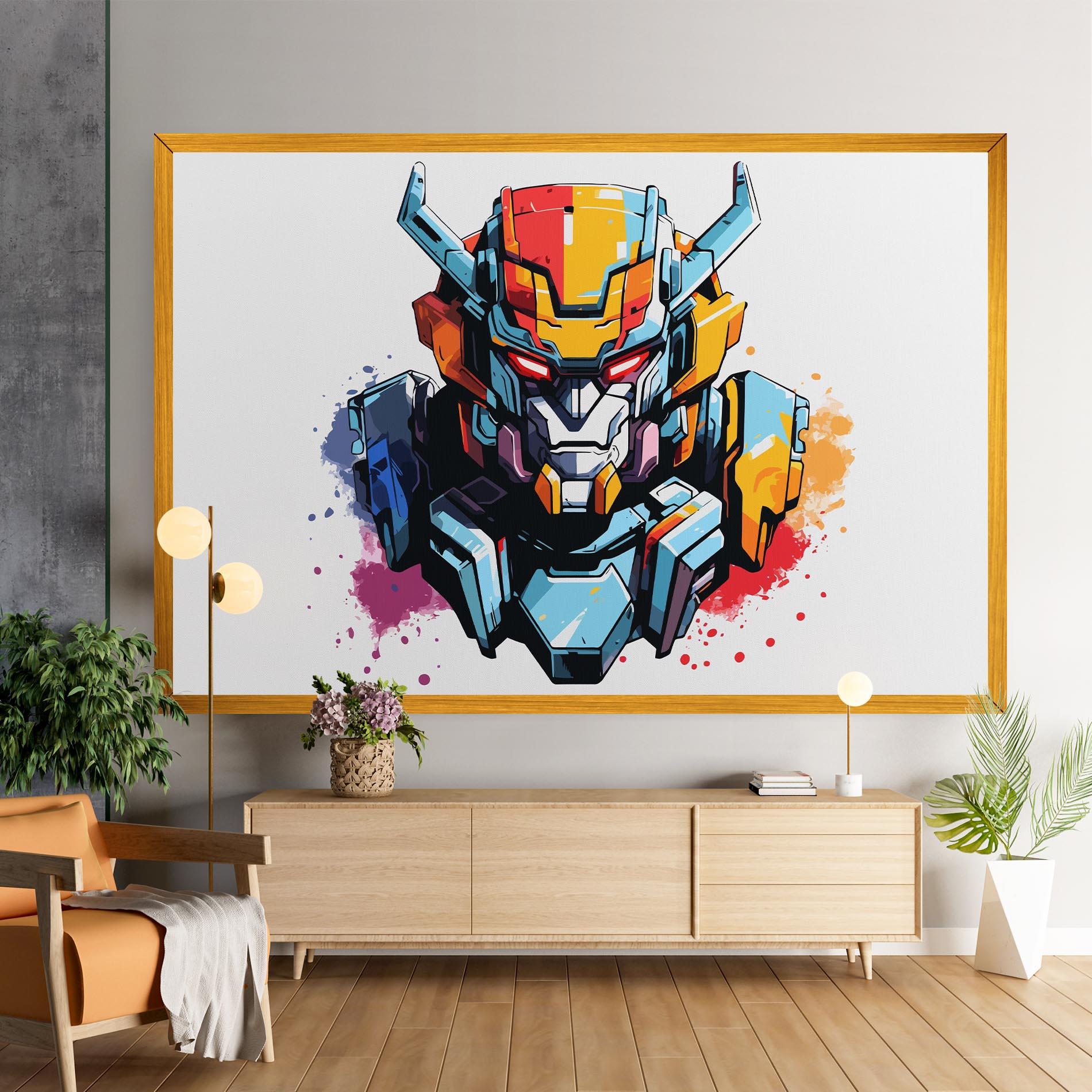 Leinwandbild Colorful Robot mockup 9