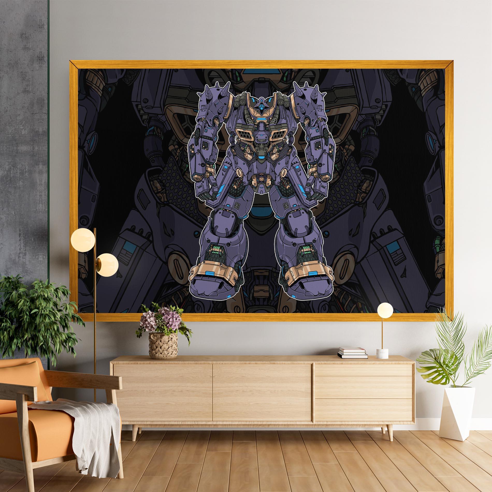 Leinwandbild Purple Cream Robot mockup 9