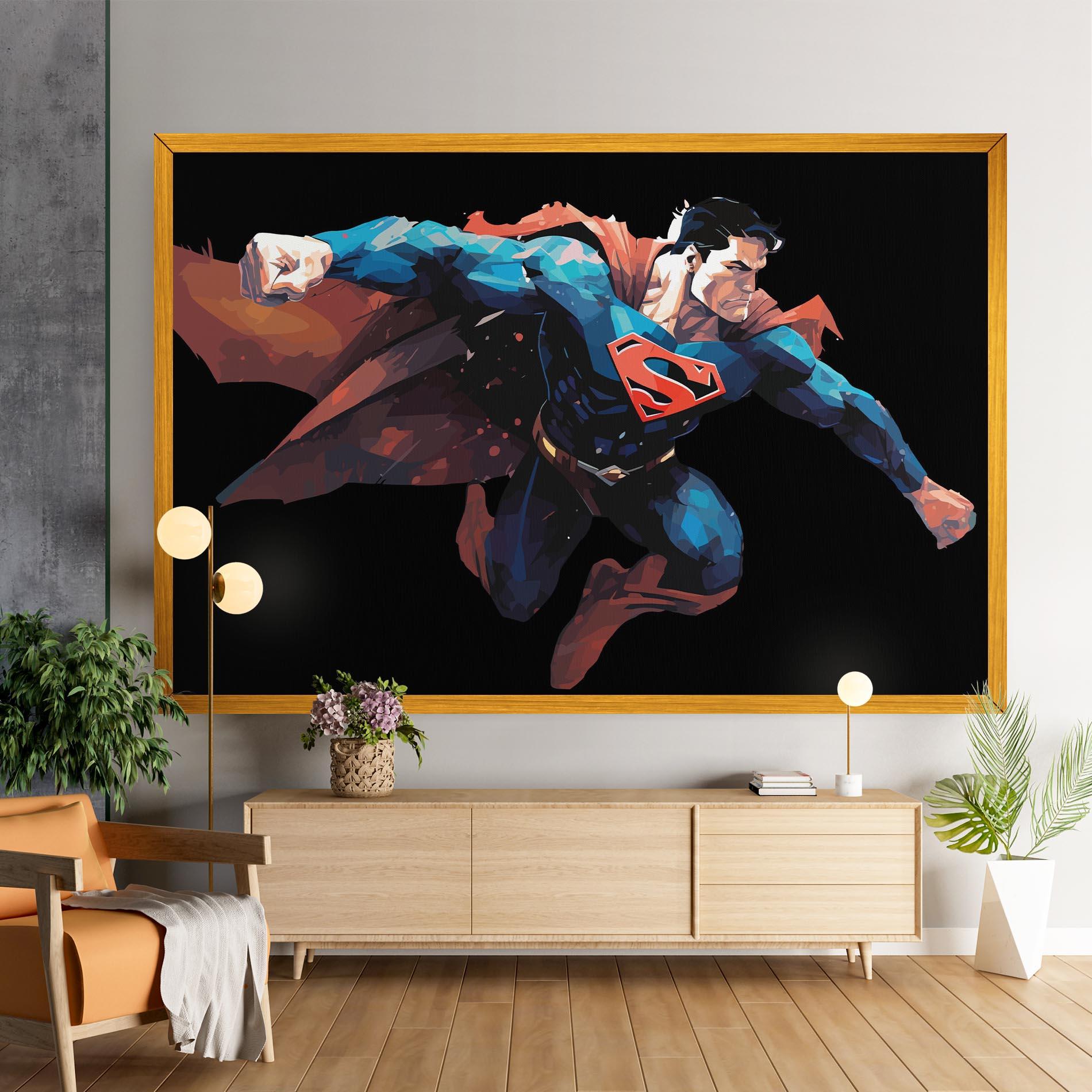 Leinwandbild Superman Jump mockup 9