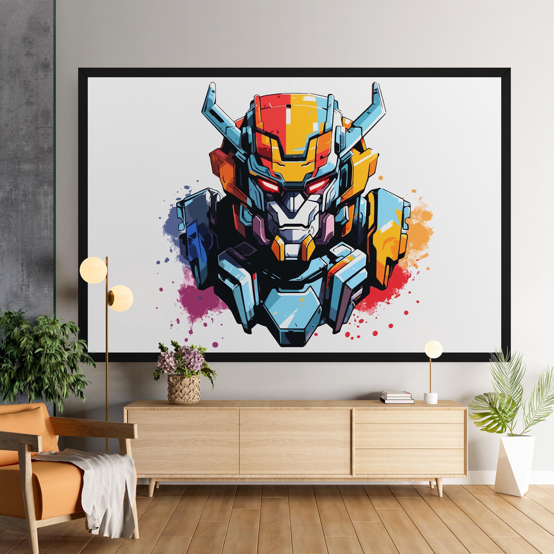 Leinwandbild Colorful Robot mockup 9