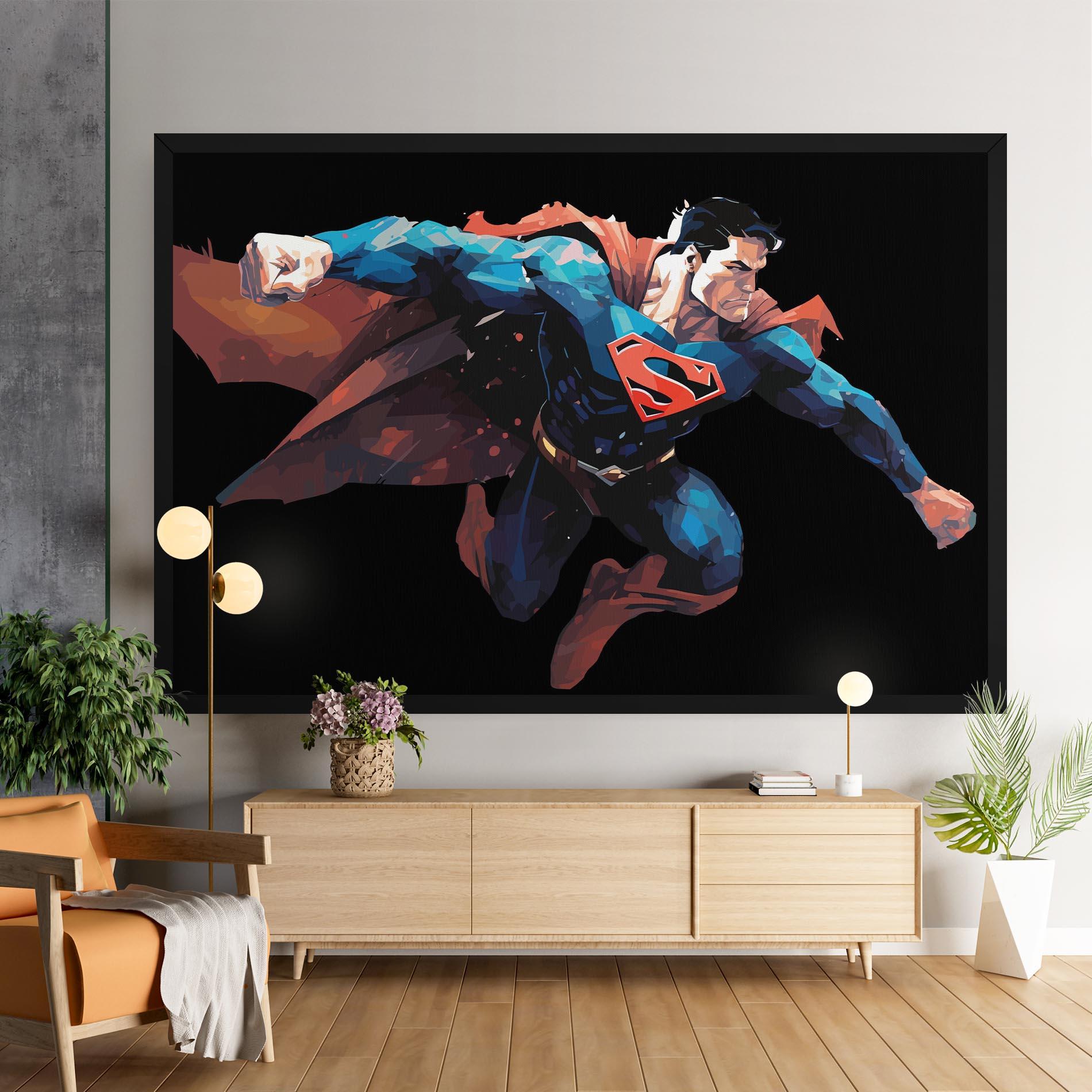 Leinwandbild Superman Jump mockup 9
