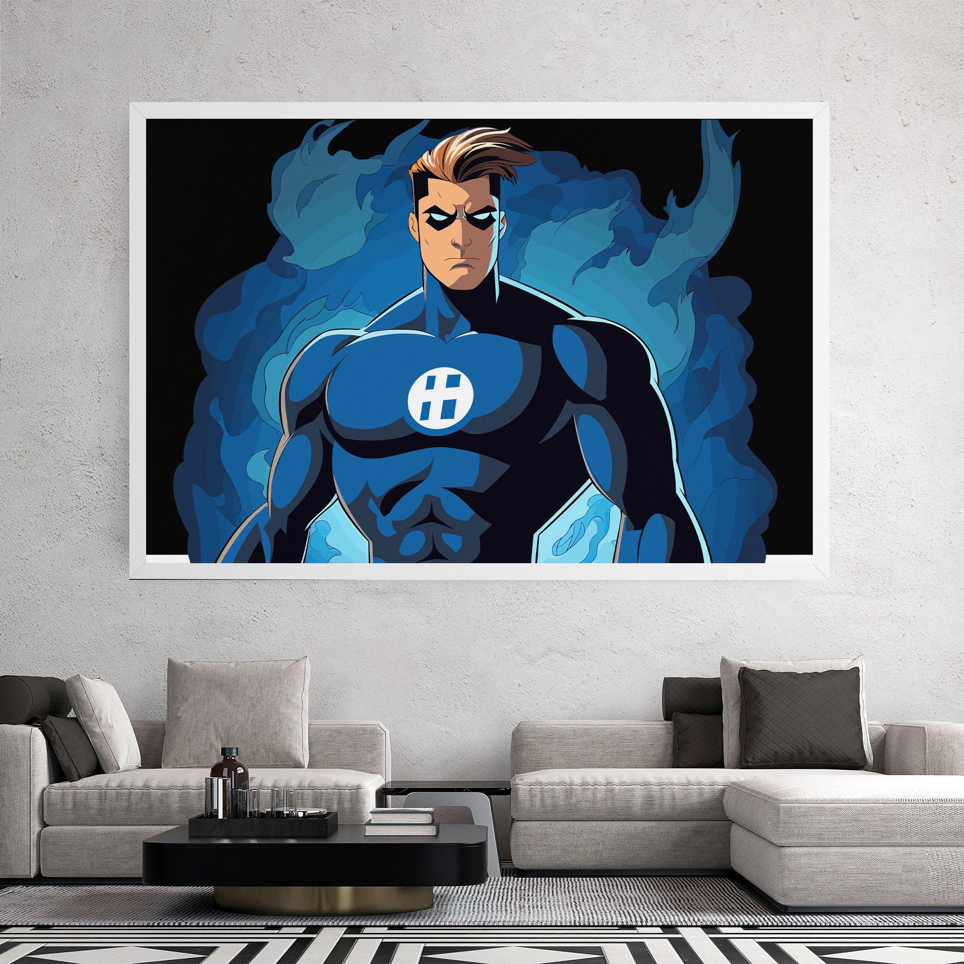 Leinwandbild Blue Hero mockup 2