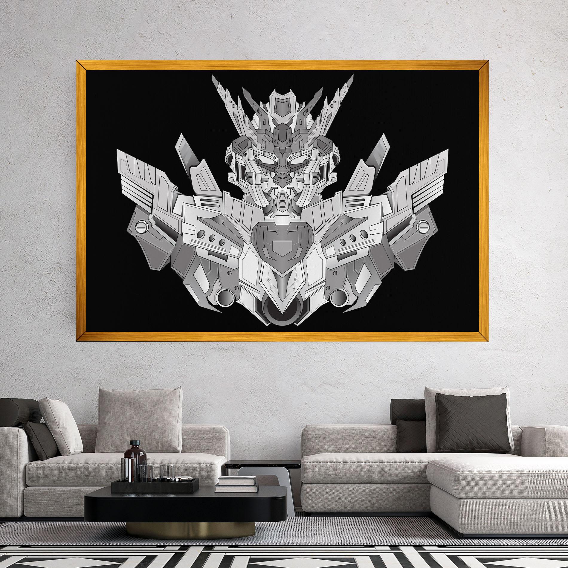 Leinwandbild Grey Robot mockup 2