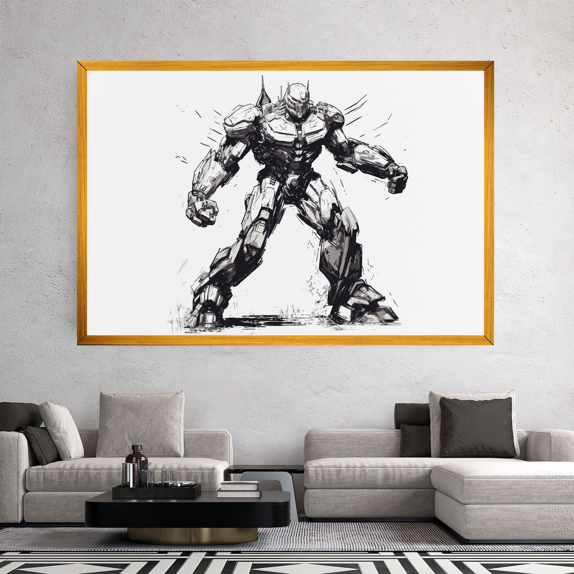 Grey White Robot mockup 2
