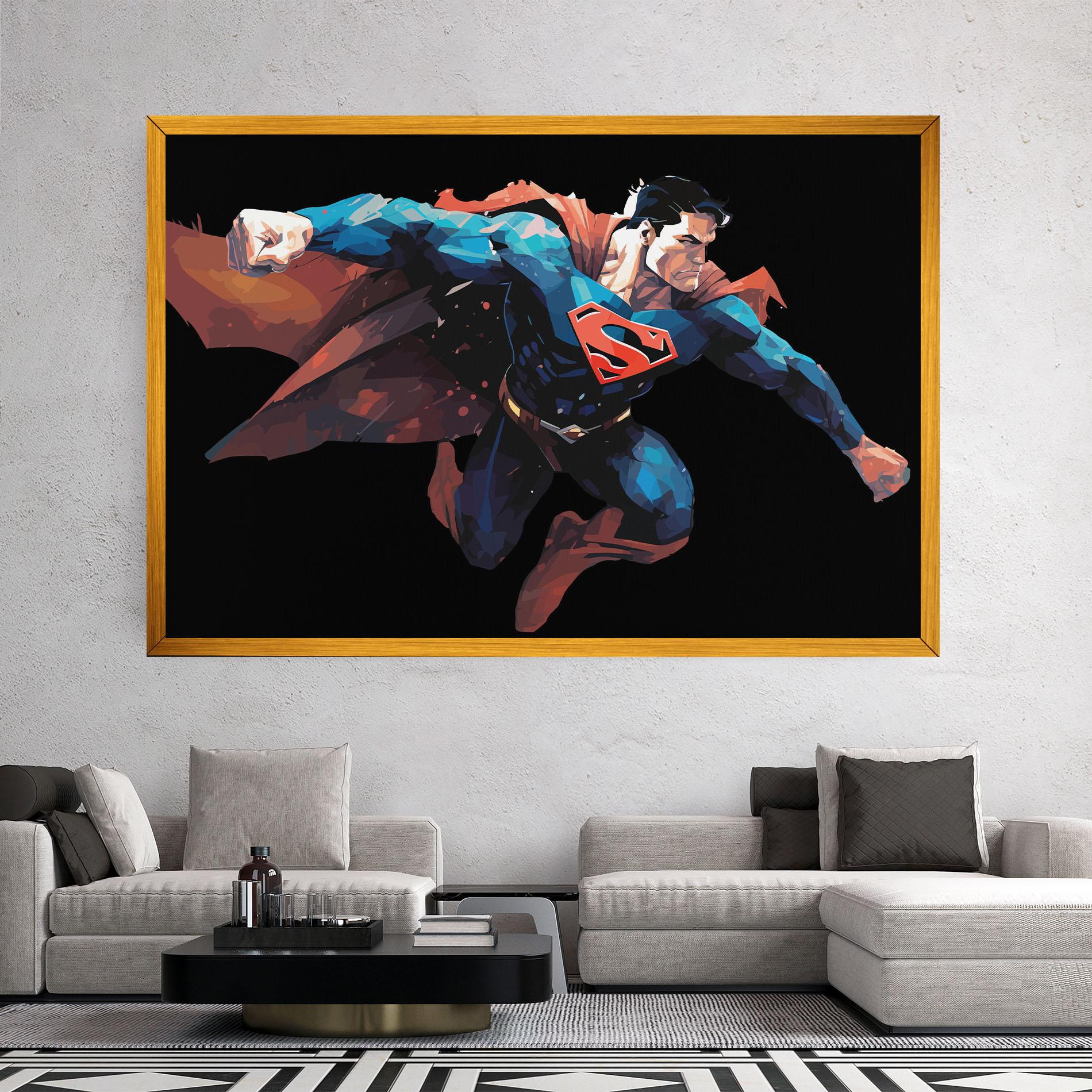 Leinwandbild Superman Jump mockup 2