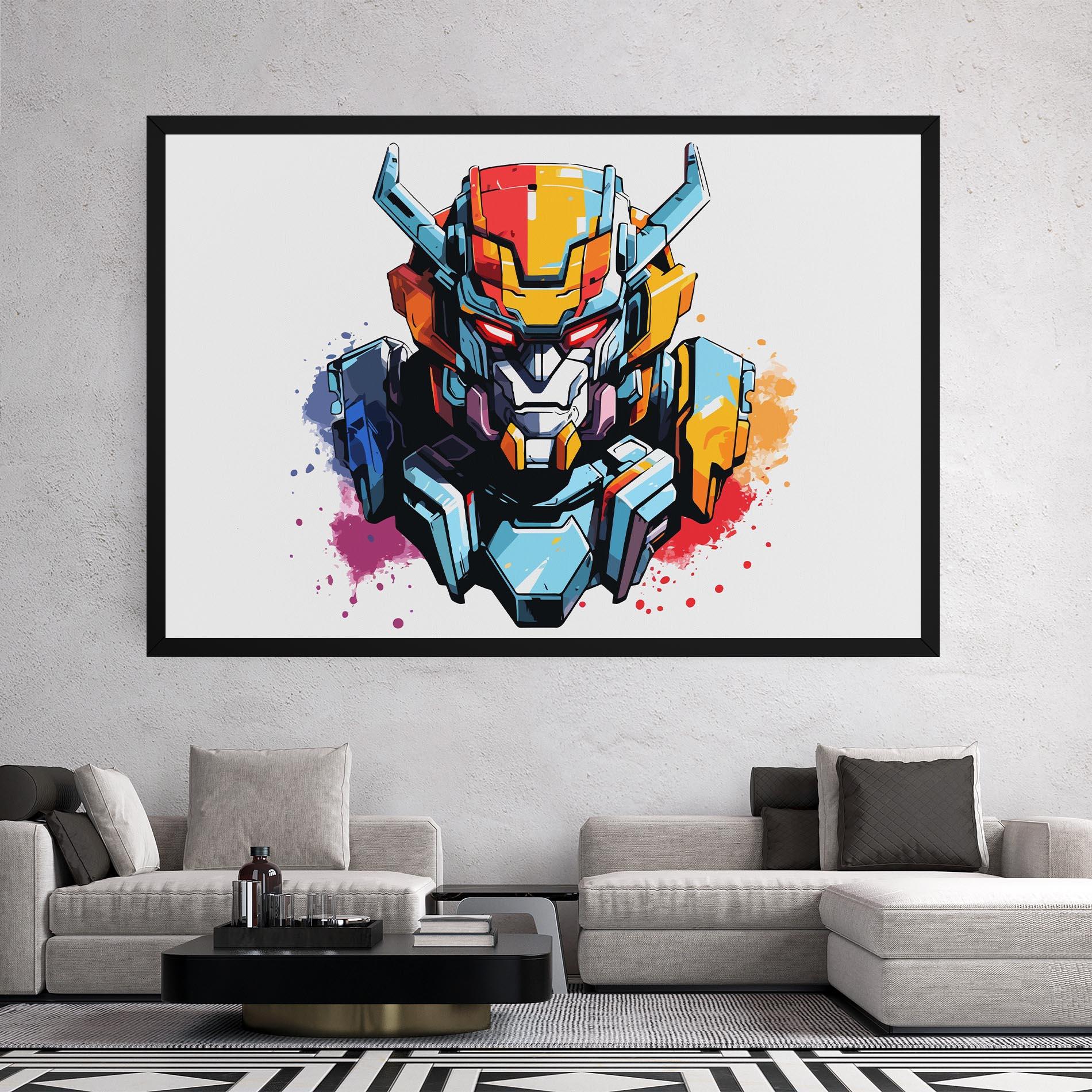 Leinwandbild Colorful Robot mockup 2