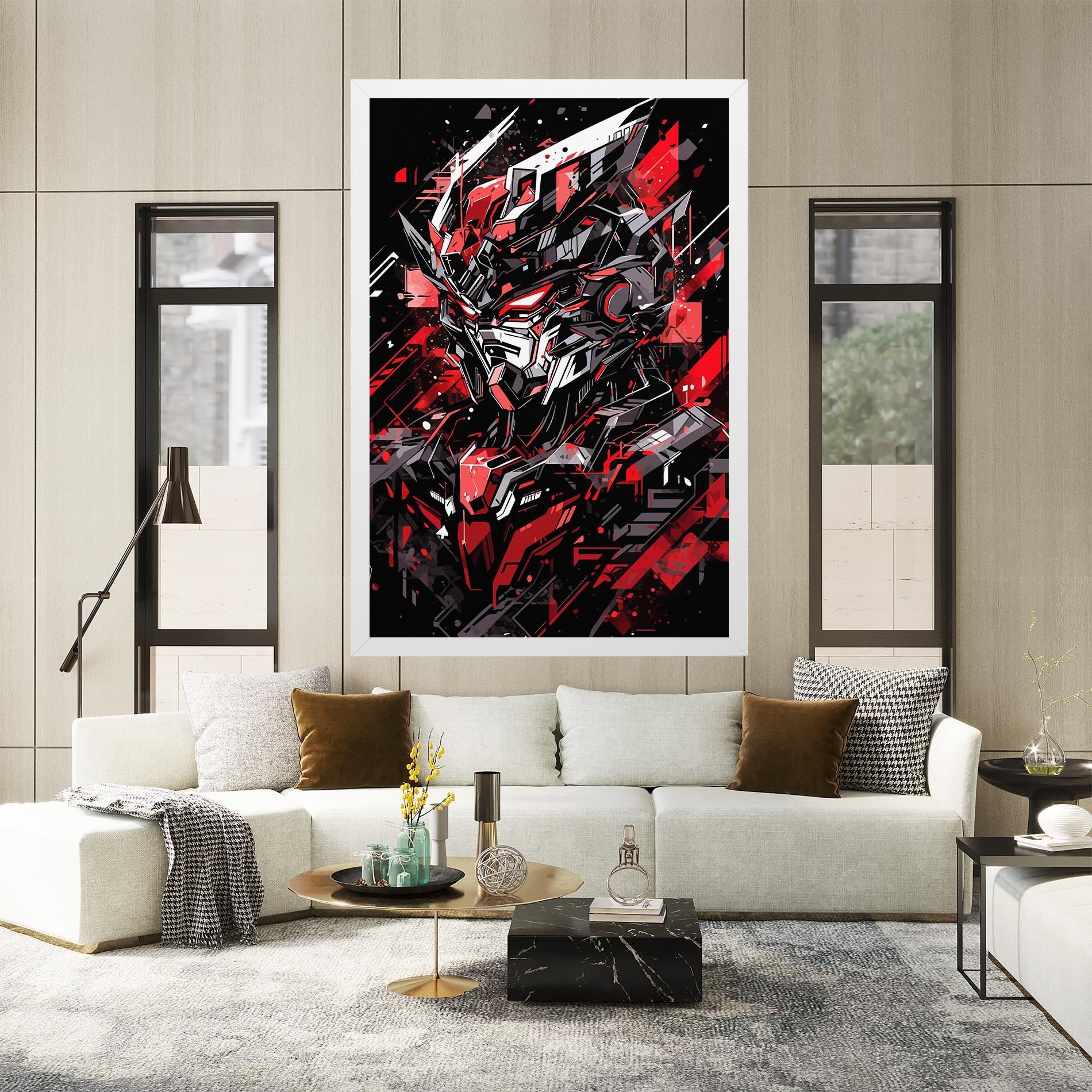 Red Grey Robot mockup 2