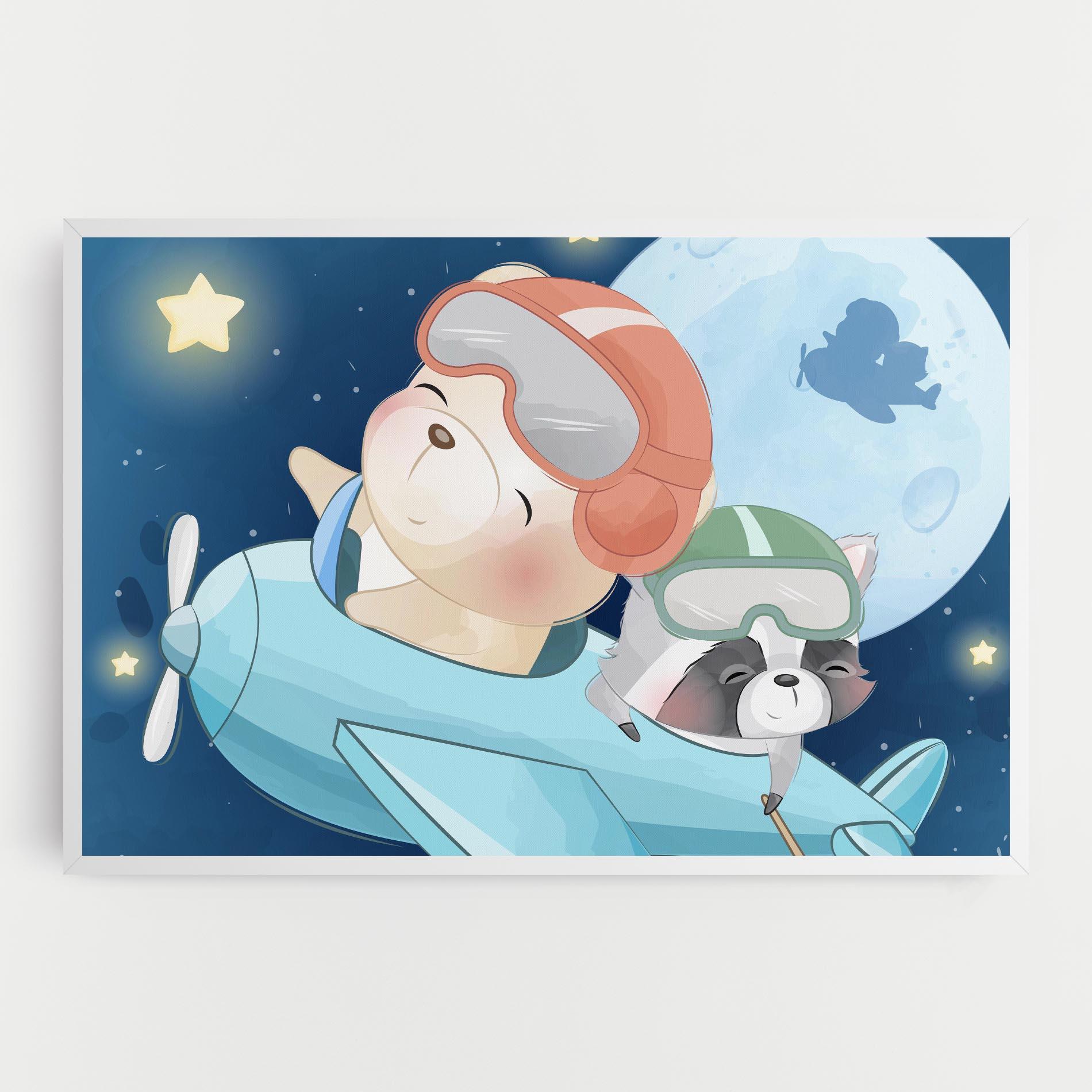Leinwandbild Bear Flying Star mockup 0