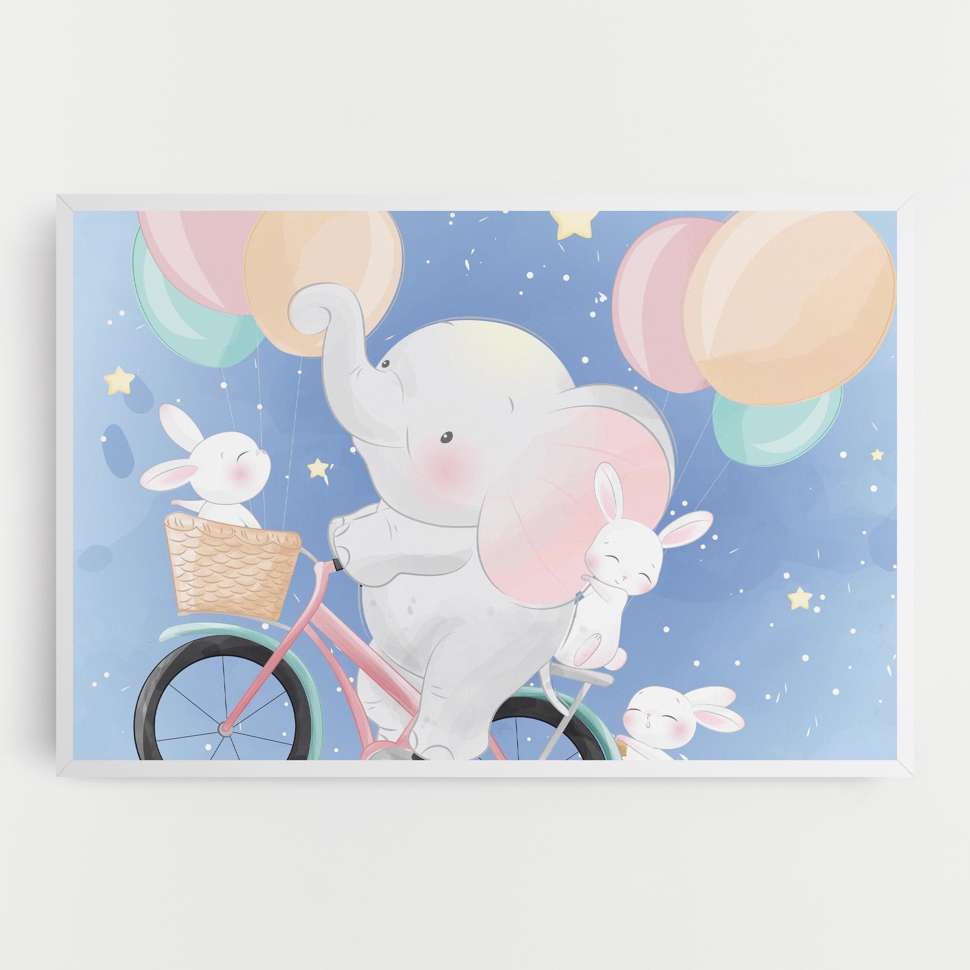 Leinwandbild Bike Elephant mockup 0