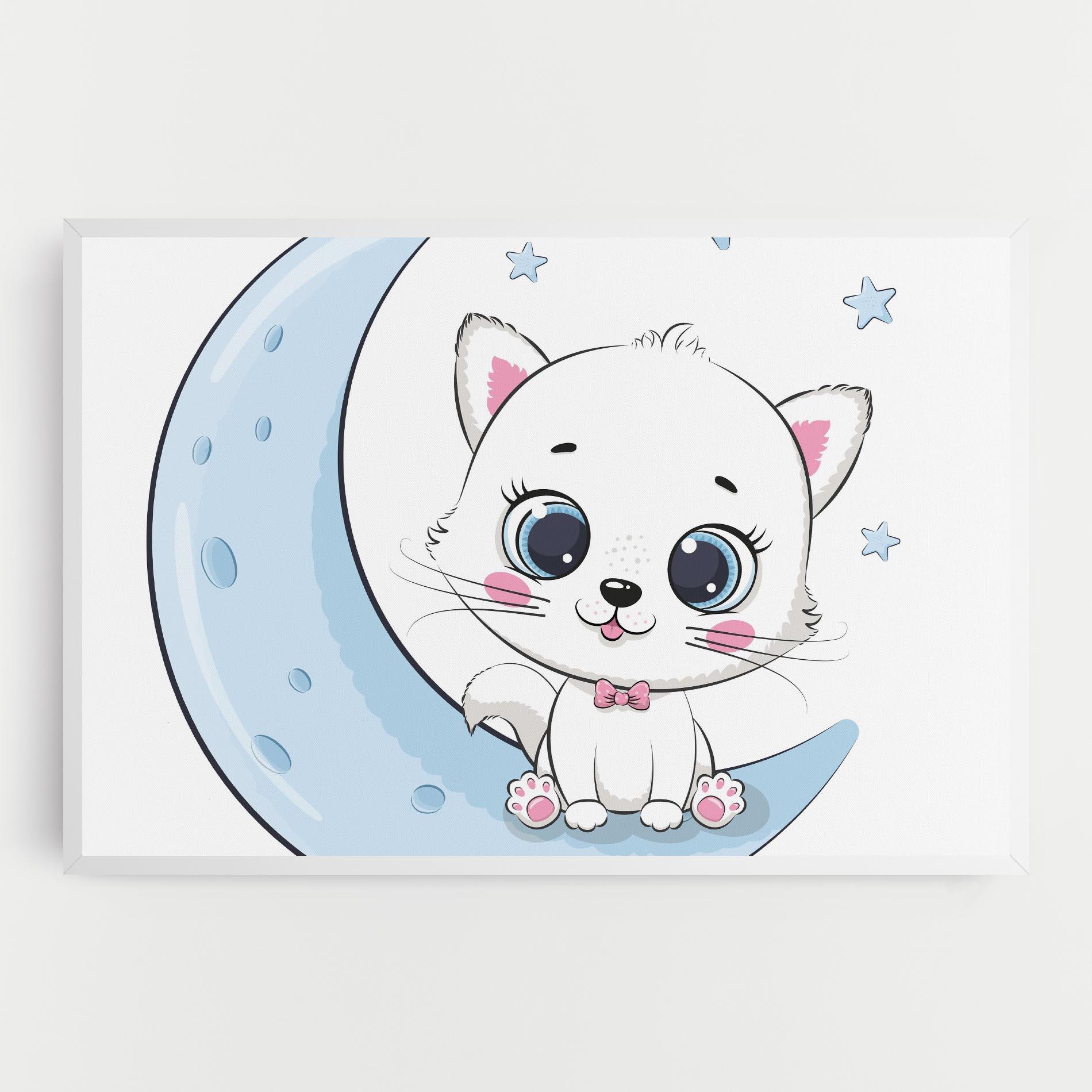 Leinwandbild Blue Moon Cat mockup 0