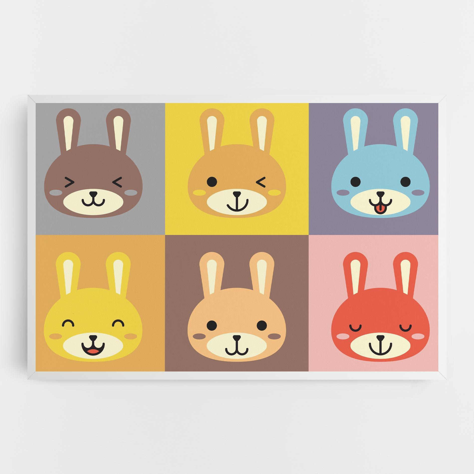 Leinwandbild Bunny Colors mockup 0