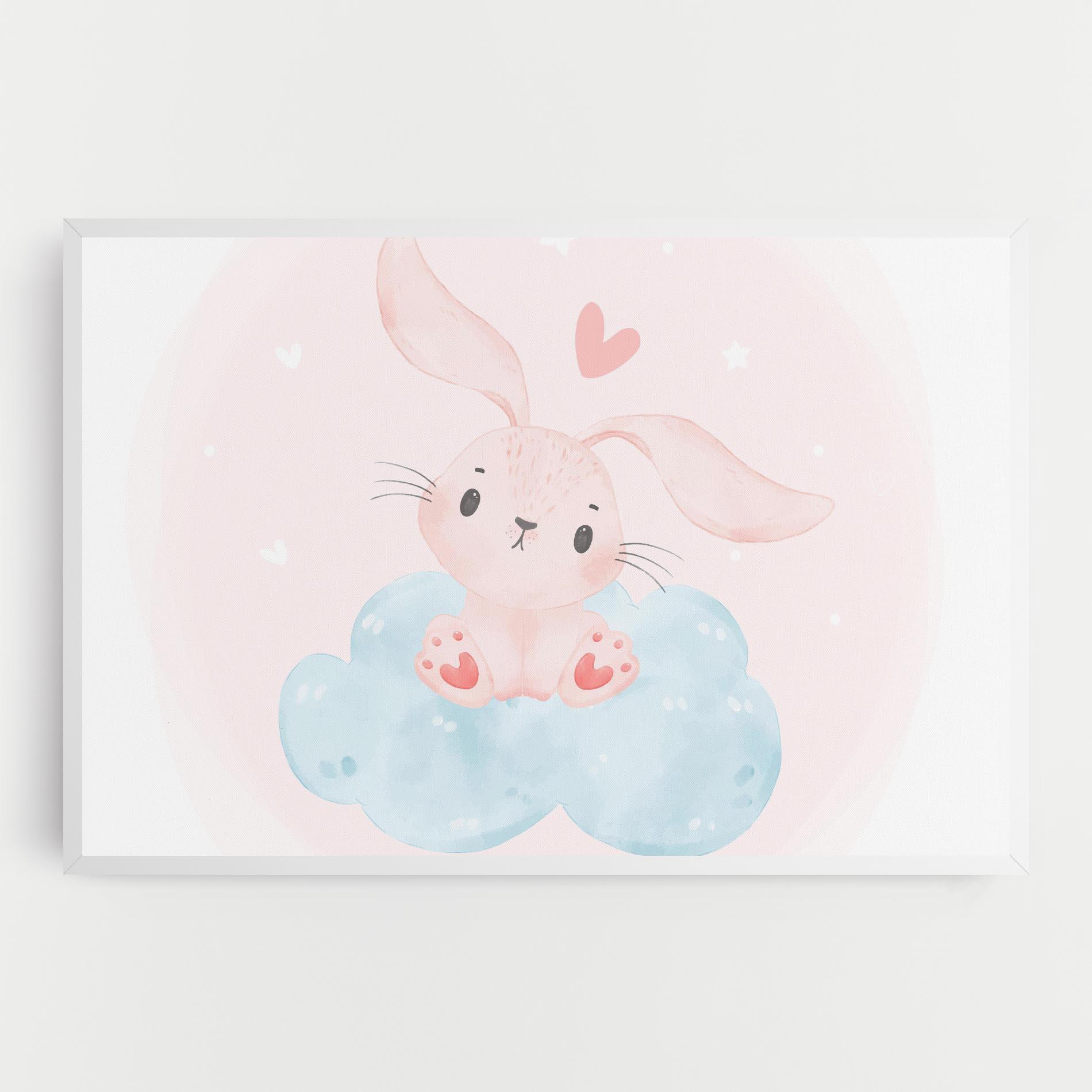 Leinwandbild Cloud Pink Bunny mockup 0