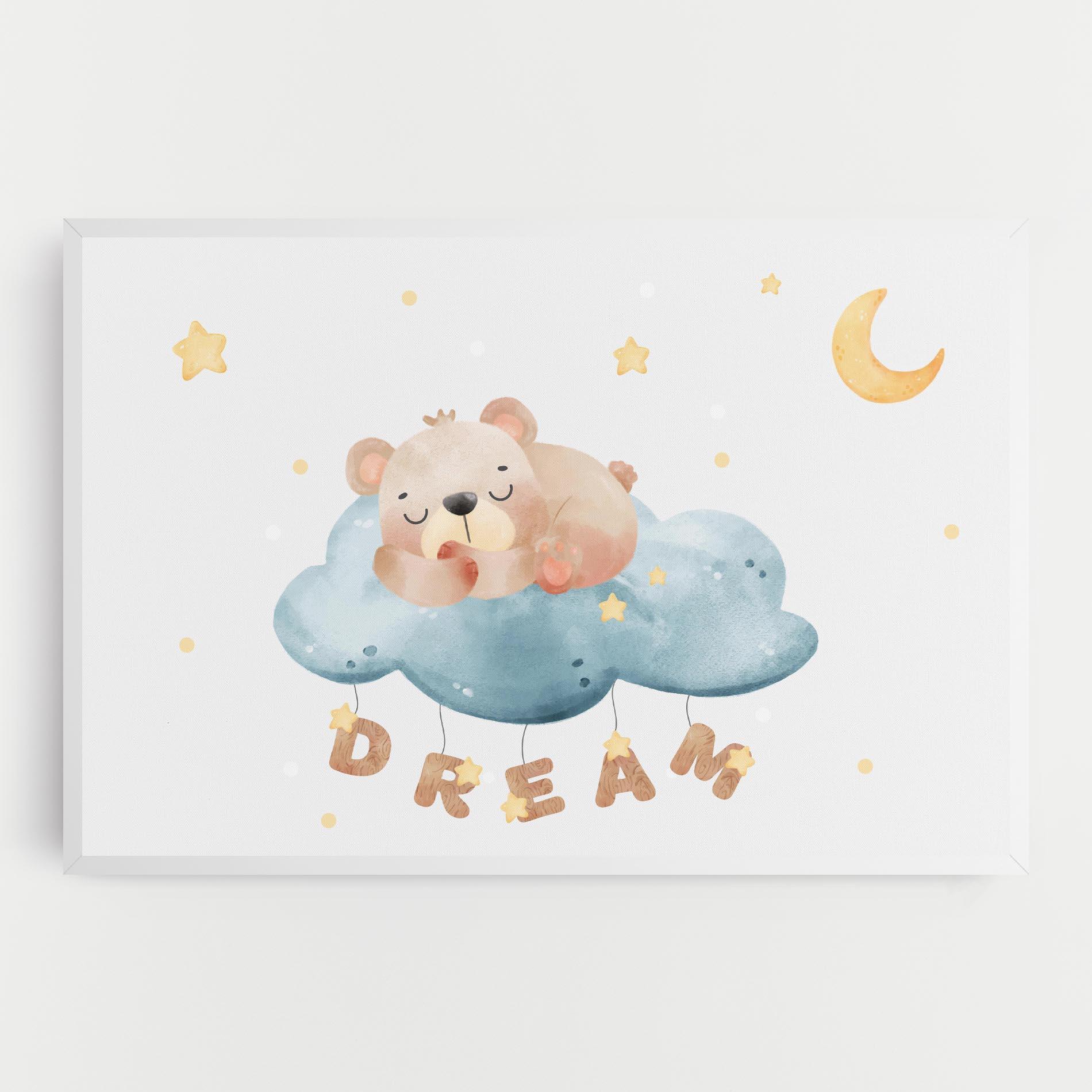 Leinwandbild Dream Sleepy Bear mockup 0