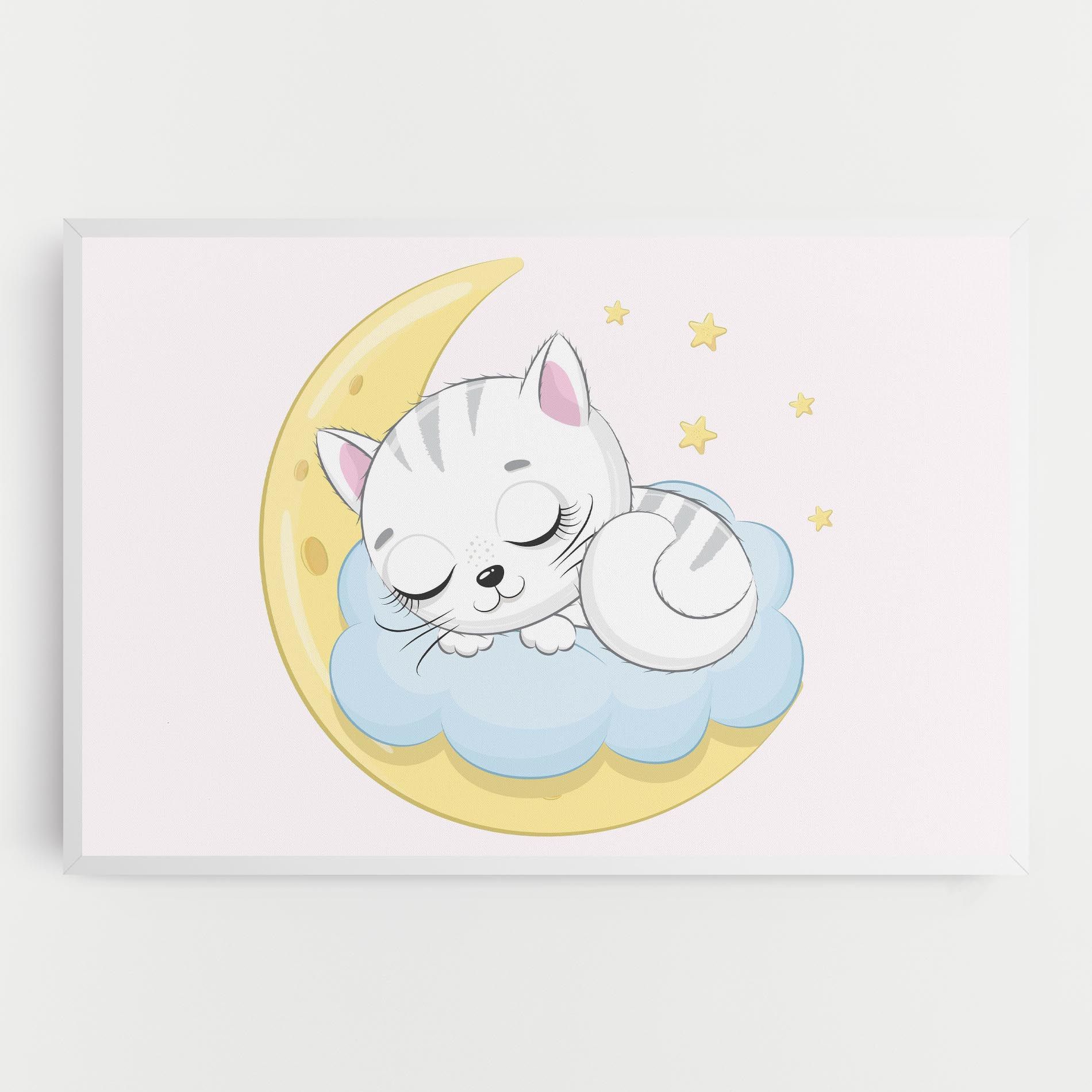 Moon Cat Sleeping mockup 0