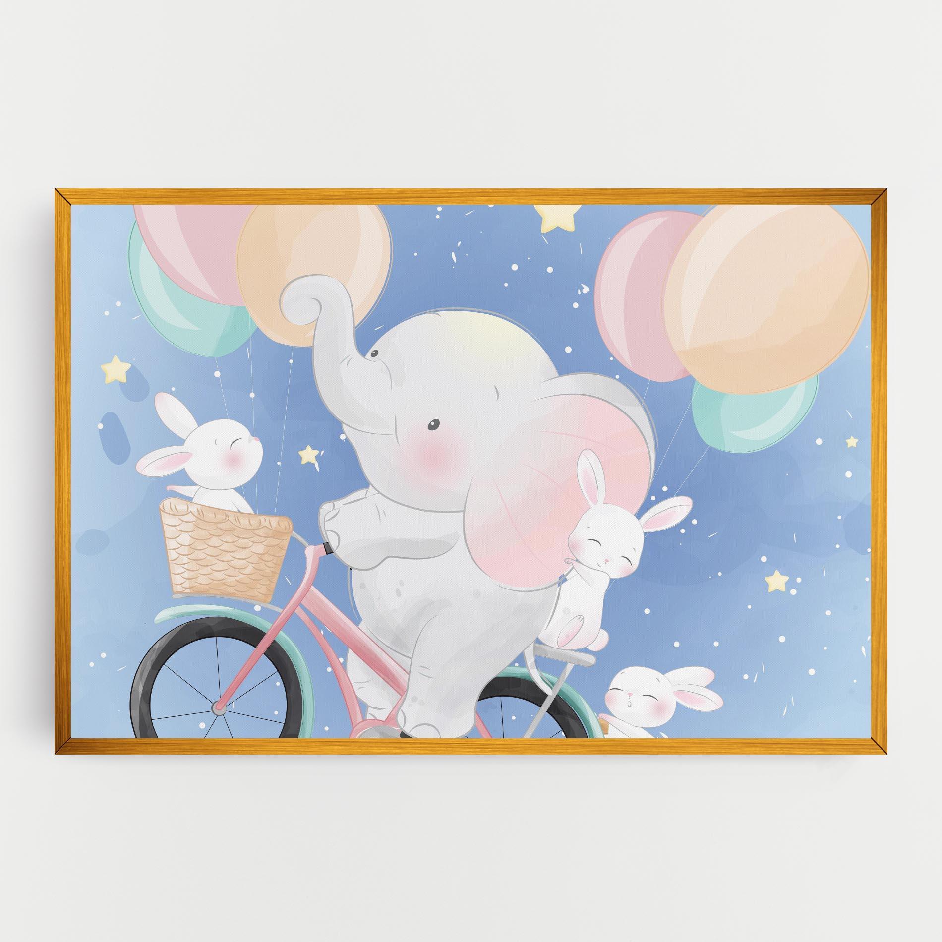 Leinwandbild Bike Elephant mockup 0