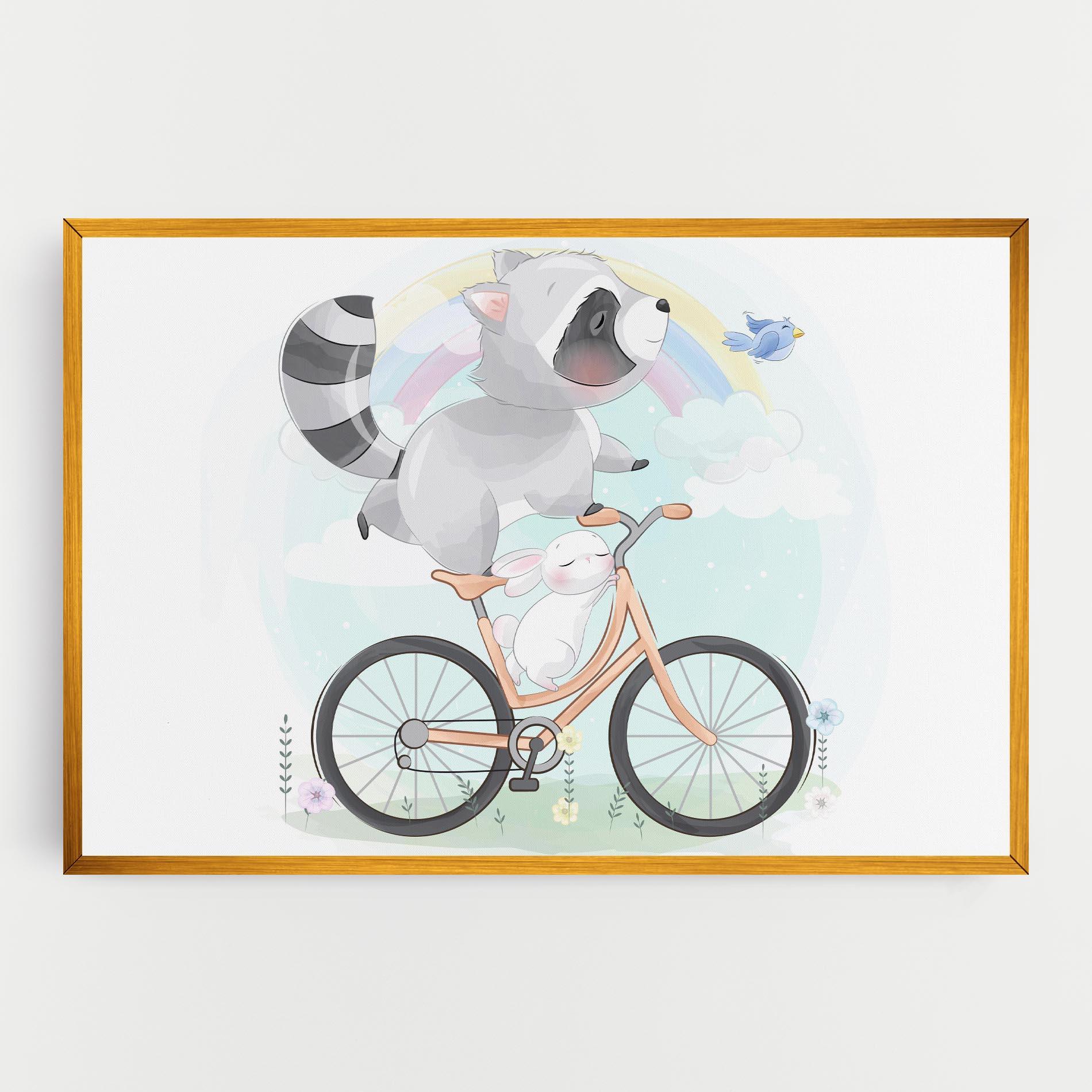 Leinwandbild Bike Ride Animal mockup 0