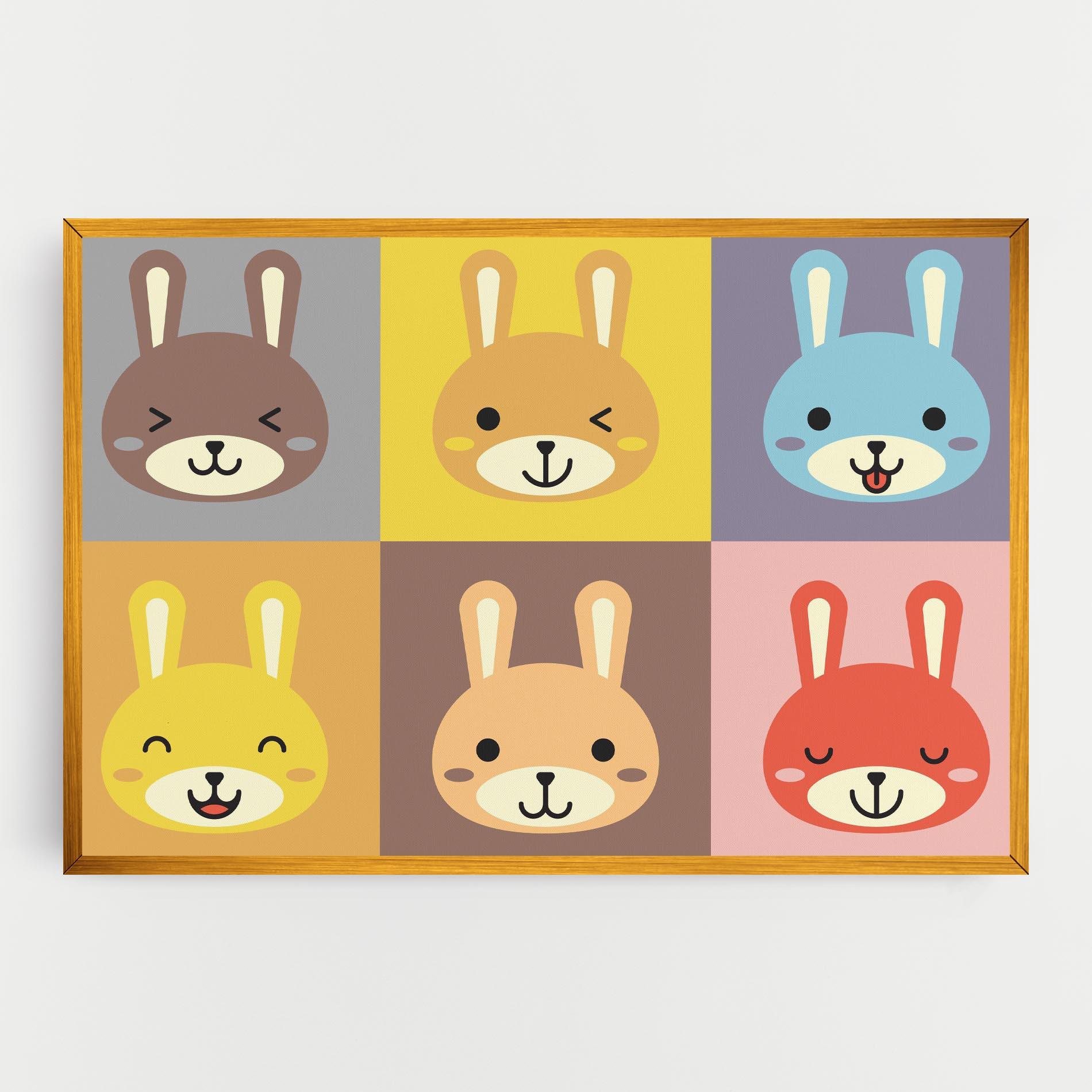 Leinwandbild Bunny Colors mockup 0