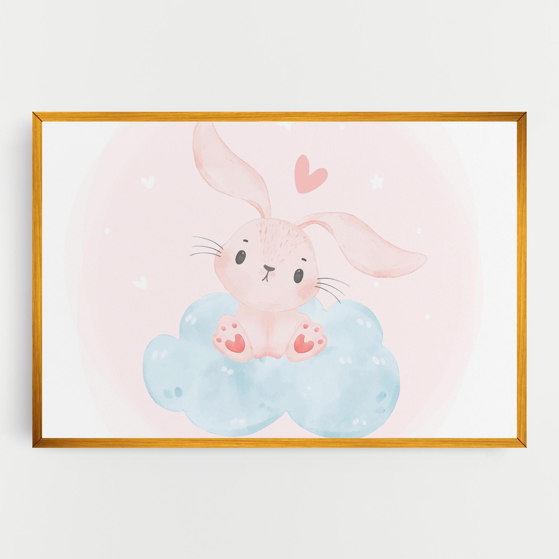 Leinwandbild Cloud Pink Bunny mockup 0