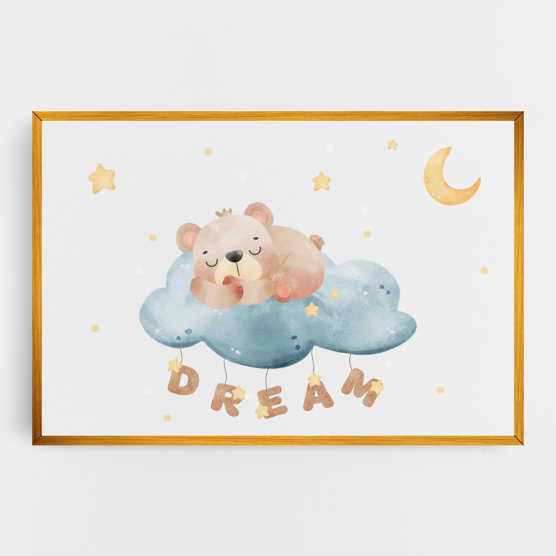 Leinwandbild Dream Sleepy Bear mockup 0