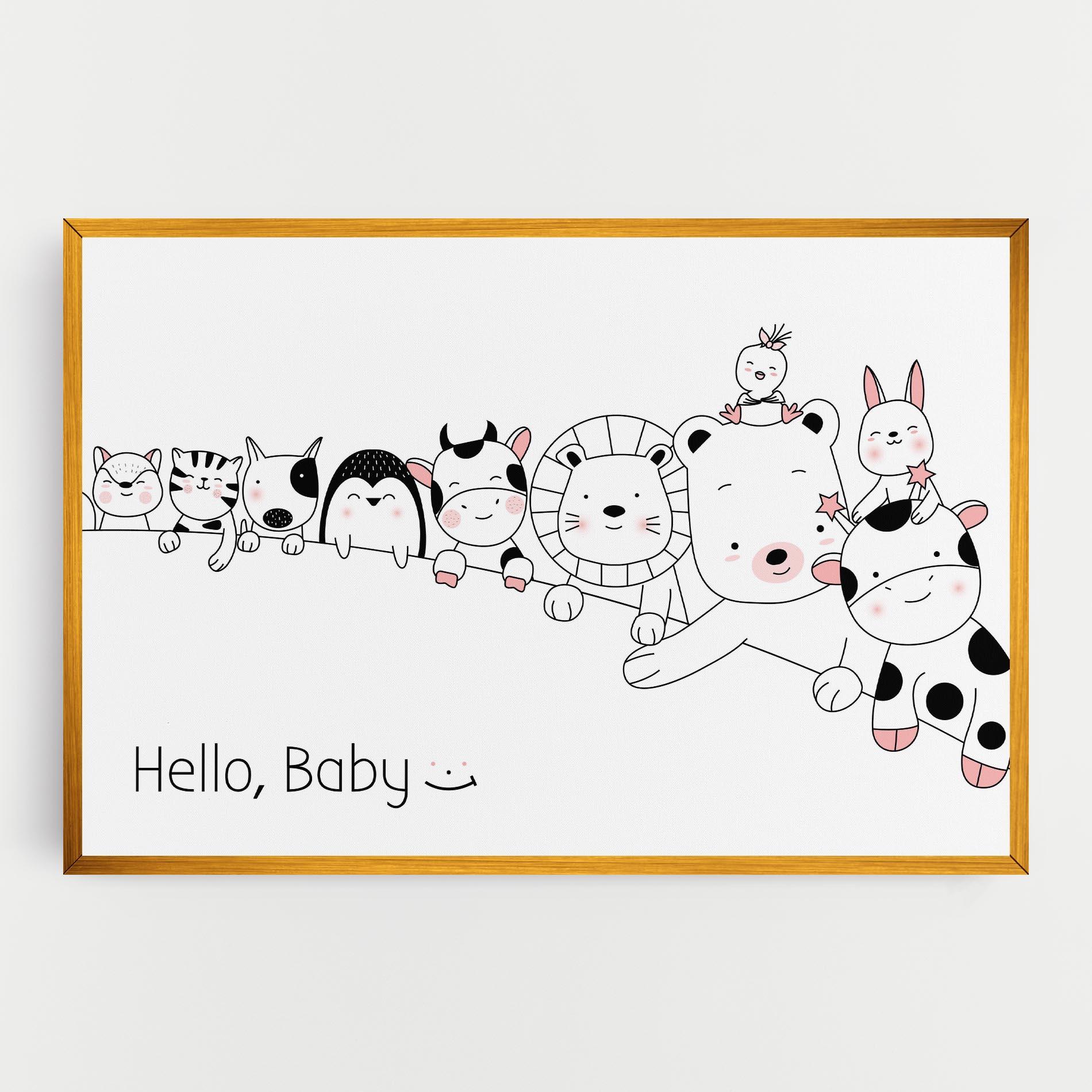 Leinwandbild Hello Baby mockup 0